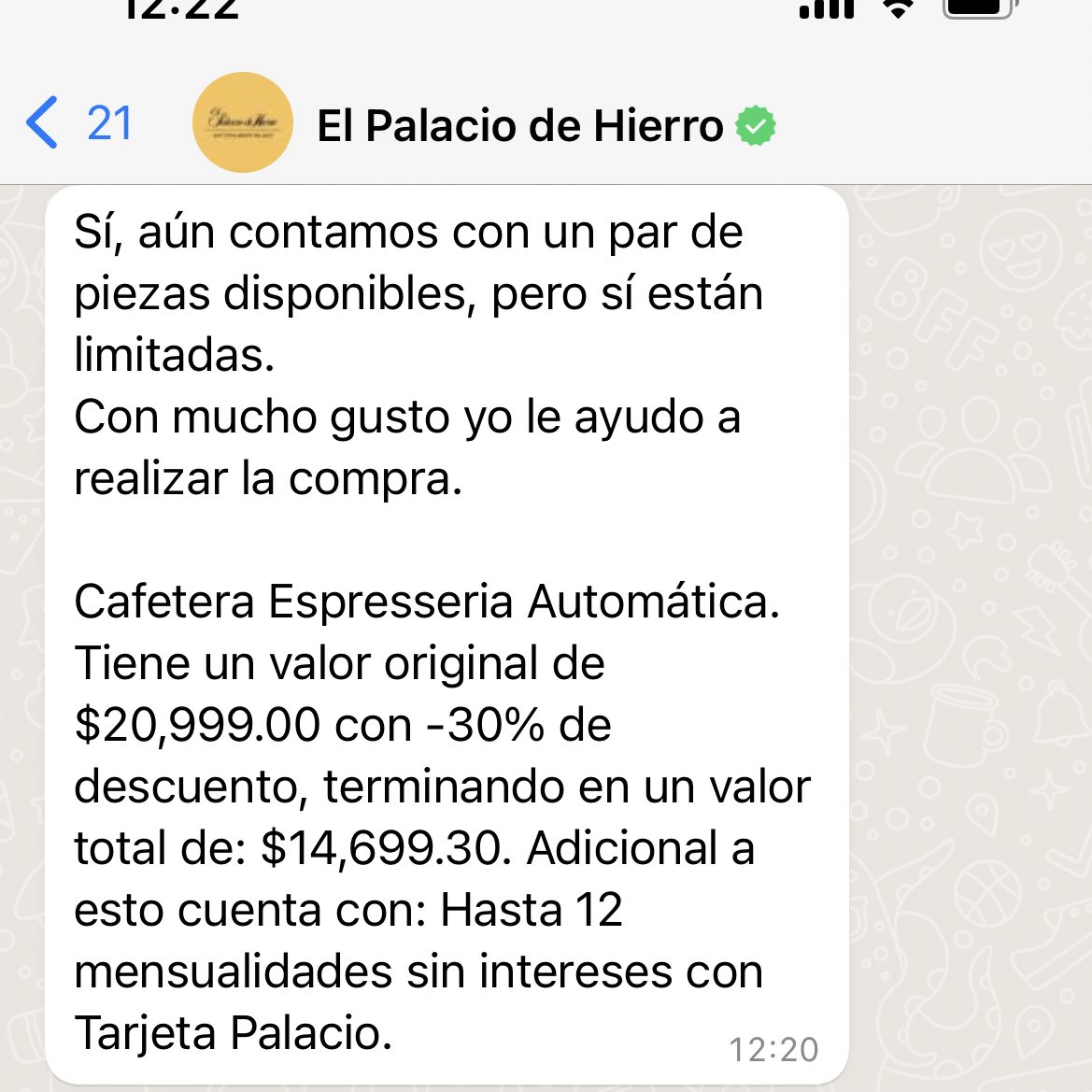 Kar_Tamayo's tweet photo. El @palaciohierro miente, ayer me cancelaron una orden compra, atención al cliente x tel me dijo que fue x falta de existencias, minutos antes ventas me dice q aún tienen piezas disponibles y luego atención me dice q tienen existencias y da otra explicación @AtencionProfeco 🤡🐀 https://t.co/hzIjRjIr2O