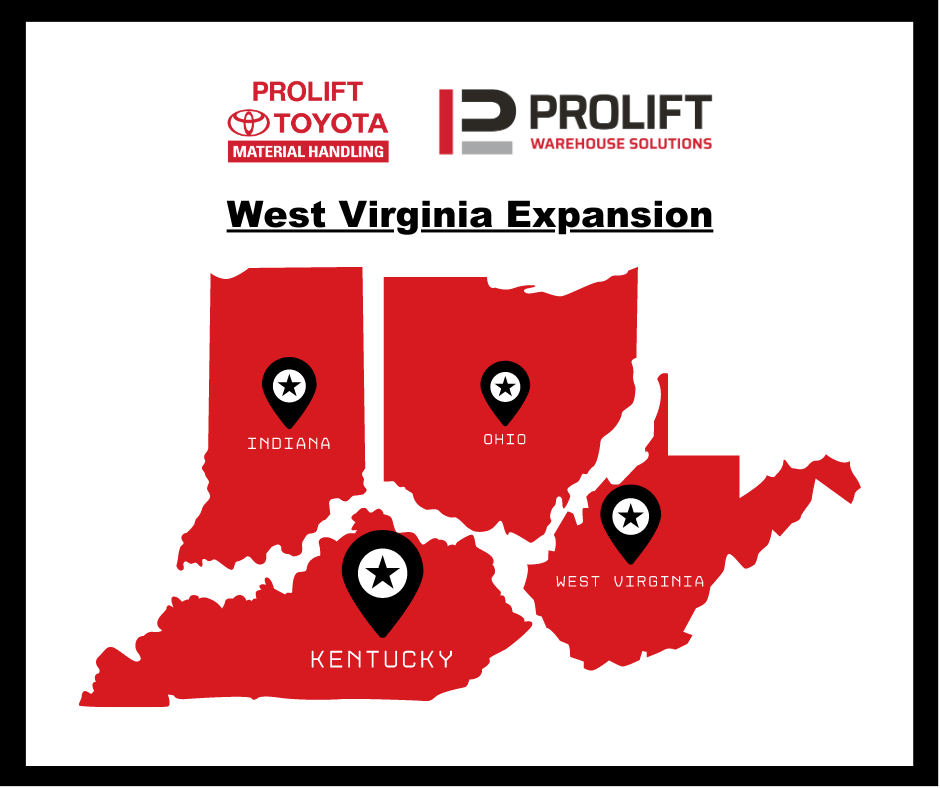 ProLift's tweet photo. We are thrilled to announce the territory expansion to West Virginia. Read the official press release. 👉 https://t.co/Uq42UdrXQX
#prolift #prolifttoyota #prolifttoyotamaterialhandling #proliftwarehousesolutions #forklift #materialhandling #industrialequipment #warehousesolutions https://t.co/iuOi7Scef7