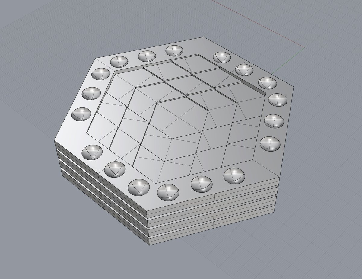 Moonfacedbaboon's tweet image. Sometimes games take ages, sometimes they spring forth fully formed...just putting the finishing touches to #isometry and its game board - sent for 3D prototyping...might be ready for #airecon if anyone would like to play test...just need some marbles...come and find me at L27