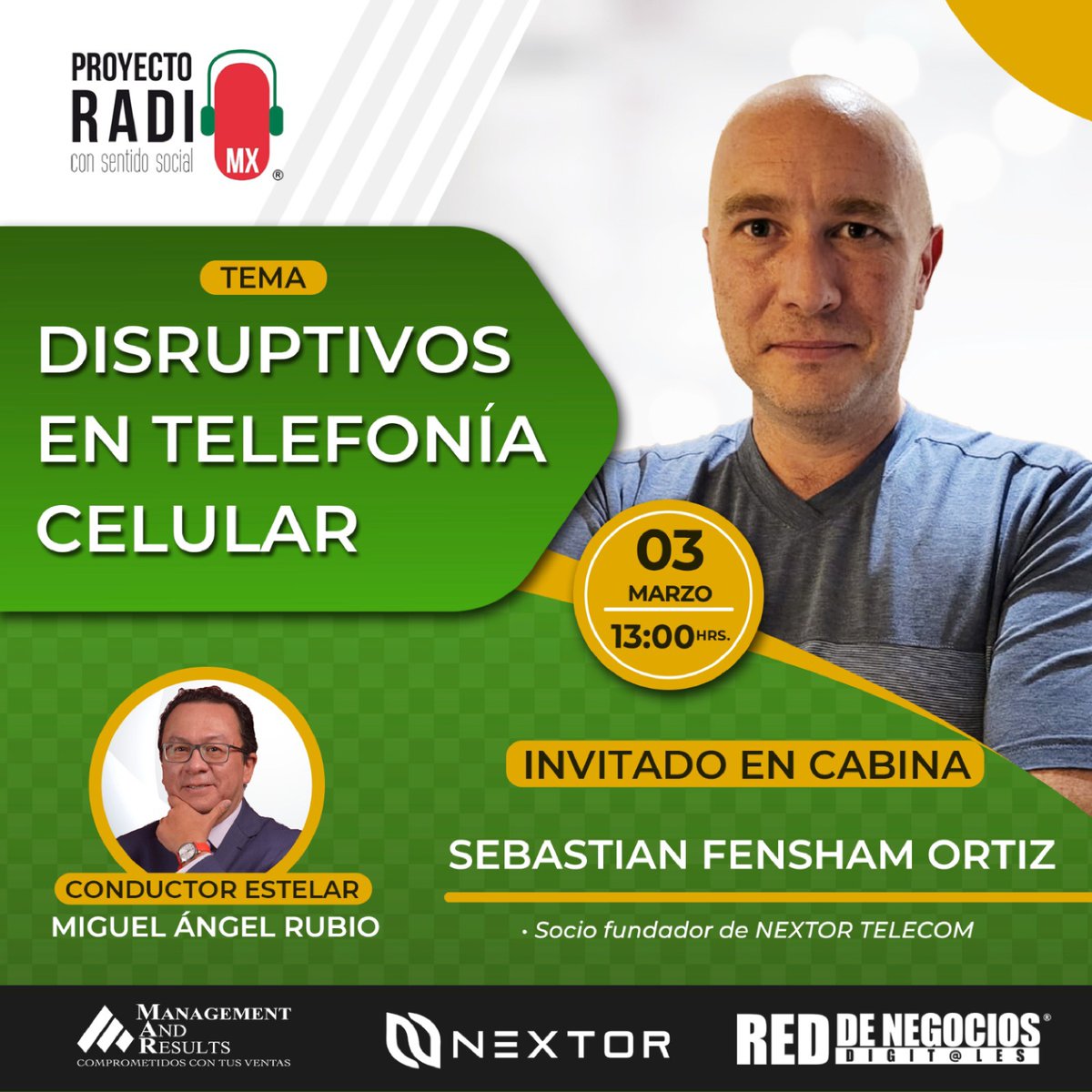 revistareddeneg's tweet photo. Este viernes 🙌 no te puedes perder #reddenegociosdigitales , estaremos platicando con Sebastian Fensham sobre los "Disruptivos en telefonía celular"📱 , conducido por Miguel Rubio 👍 por Proyecto Radiomx 

Management and Results -MAR- 
#radio #revistareddenegocios #tecnologia https://t.co/5vEXsuTEnj