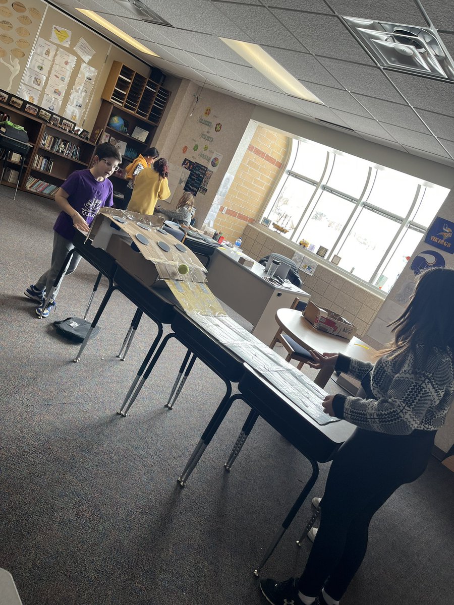 6th Grade Aurora Students created carnival games for their Science class! Teachers and students had a blast playing them! #SpartanPride <a href="/GFSchools/">Grand Forks Public Schools</a>