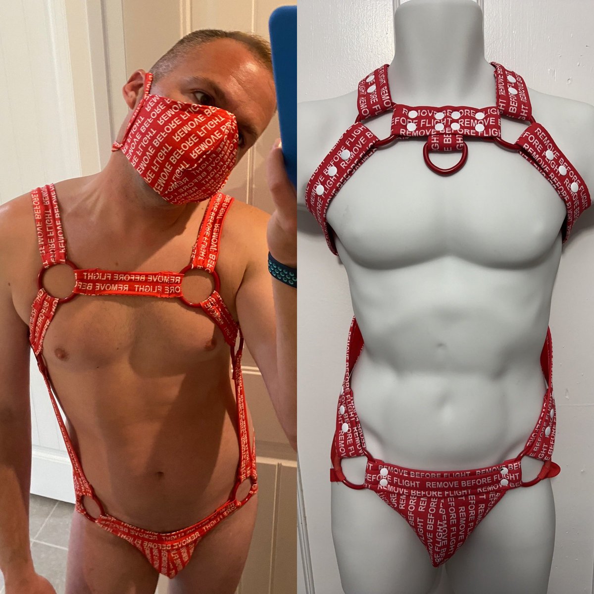 CSquaredDesign's tweet photo. Then and now….3 years have gone by since my first take on this look. I know they may look the same, but I’ve gotten so much better at making these, and I’m really loving the new one with the white hardware 😍. #gayavgeek https://t.co/U5DwswvbVx
