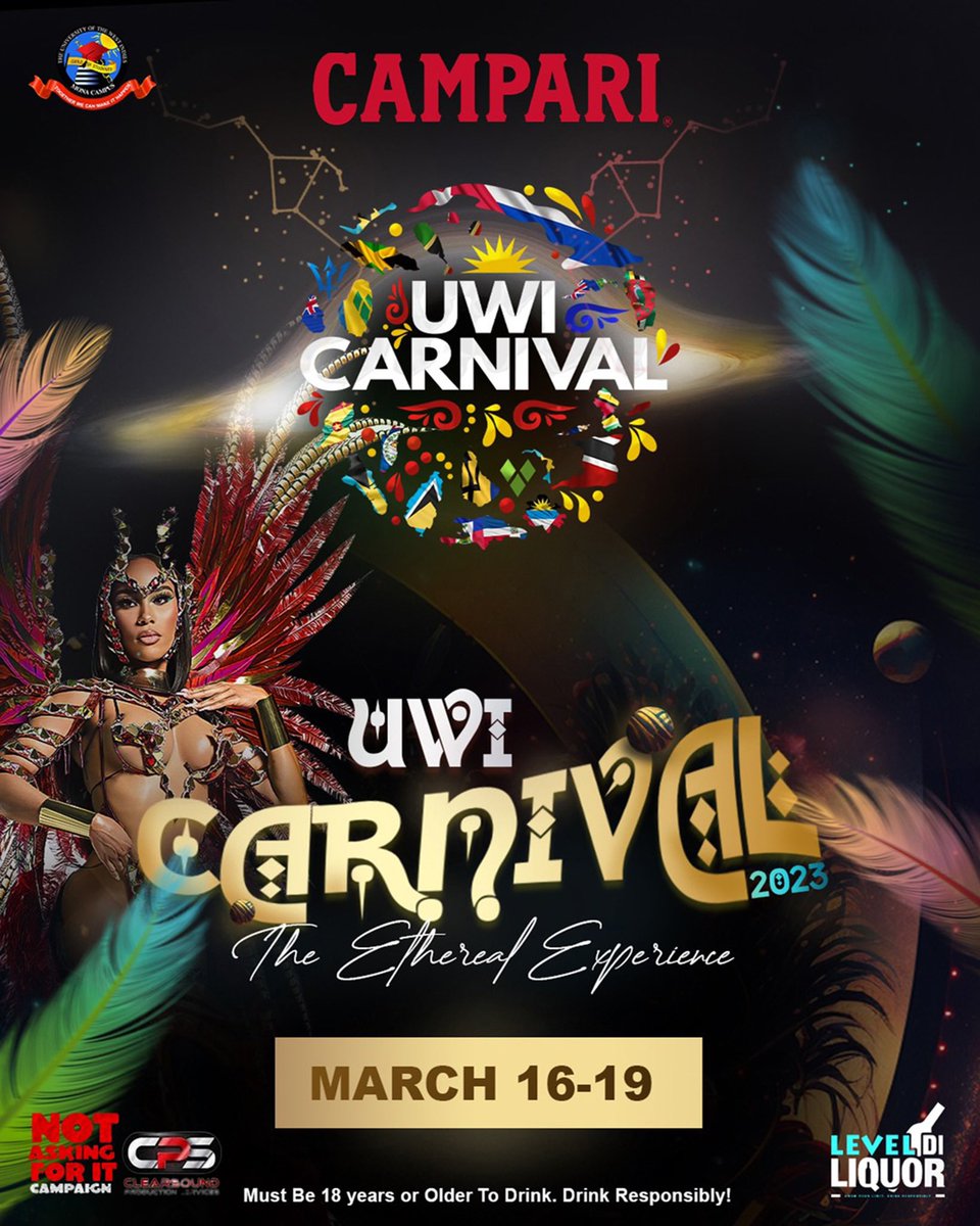 Dropping this Reminder.

#UWICarnival2023 #EtherealExperience
#15DaysToGo