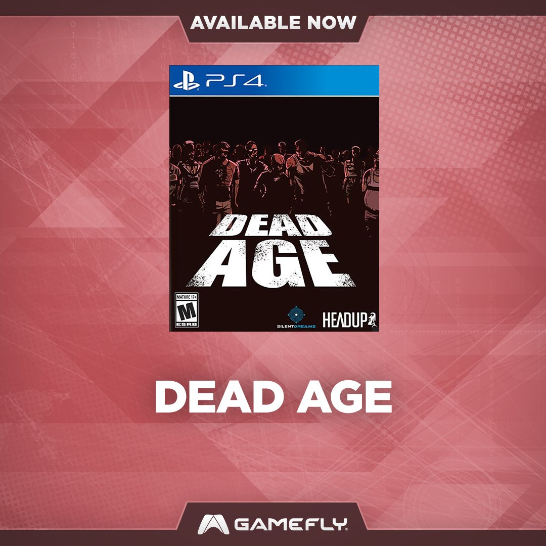 GameFly's tweet photo. Survive the zombie apocalypse with turn-based combat and permanent death! An innovative Indie Survival-RPG!
Rent Dead Age today!
https://t.co/Wro0NOB0f6
#DeadAge #GameFly #VideoGames #gaming #PS4 https://t.co/37Ox25gzvb