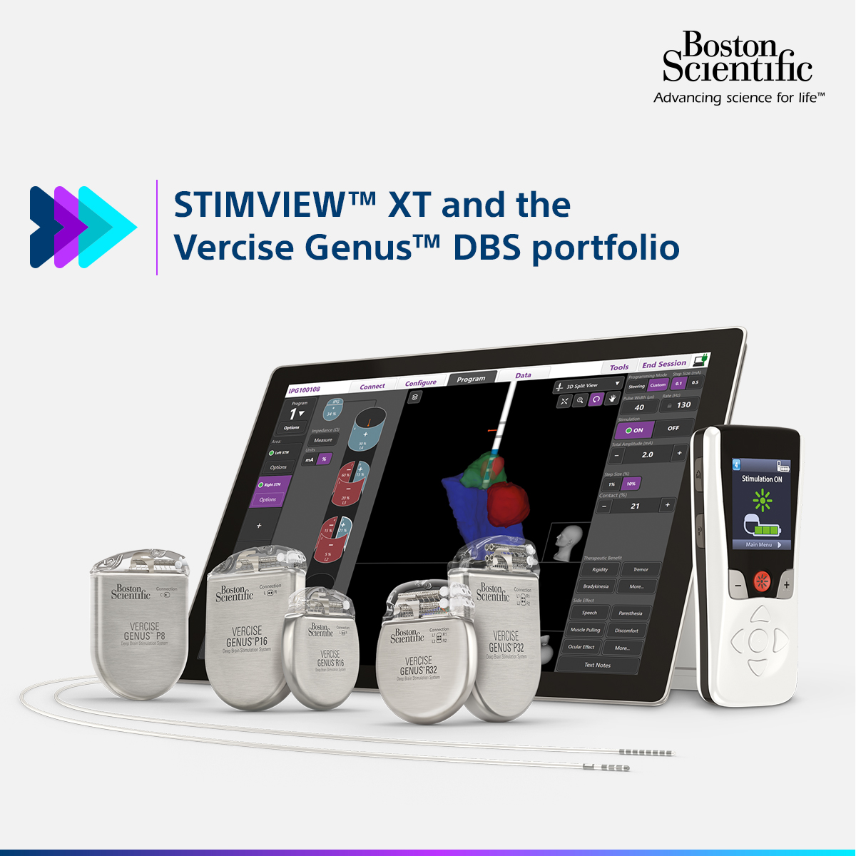 BSCDBS's tweet photo. No two Deep Brain Stimulation (DBS) patients are alike. With the Vercise Genus™ DBS system you can easily customize therapy to match each patient’s needs. #parkinsonsdisease #VerciseDBS #precisiondelivered https://t.co/f6l2JT7WKv
