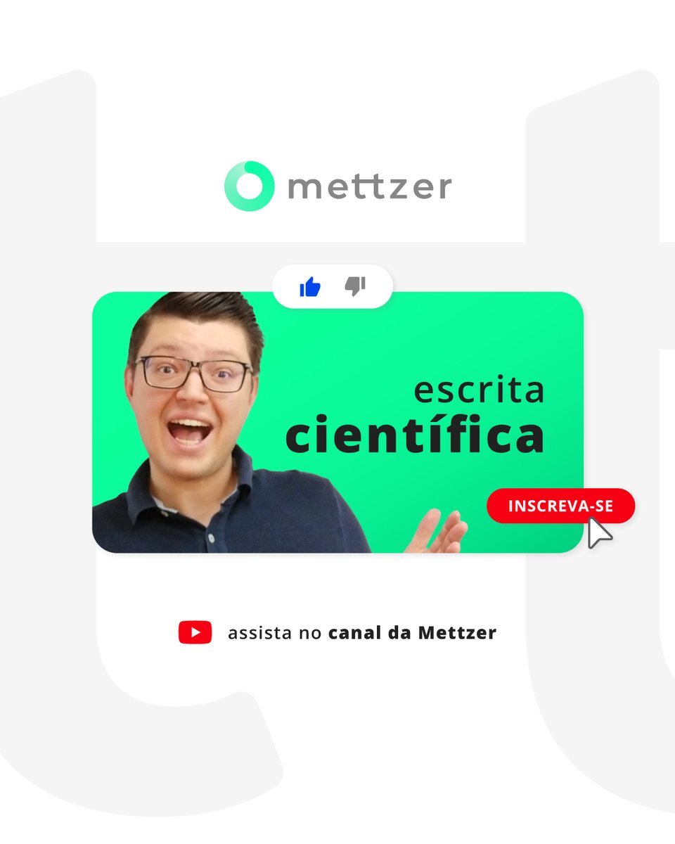 Mettzer's tweet photo. O Prof. Marcos Costa vai te contar tudo sobre as características da escrita científica e o que ela precisa ter para melhorar a comunicação do seu trabalho.

Vou deixar o link aqui pra ti :) https://t.co/wG0zrIiGaS https://t.co/EOq31ywVIN