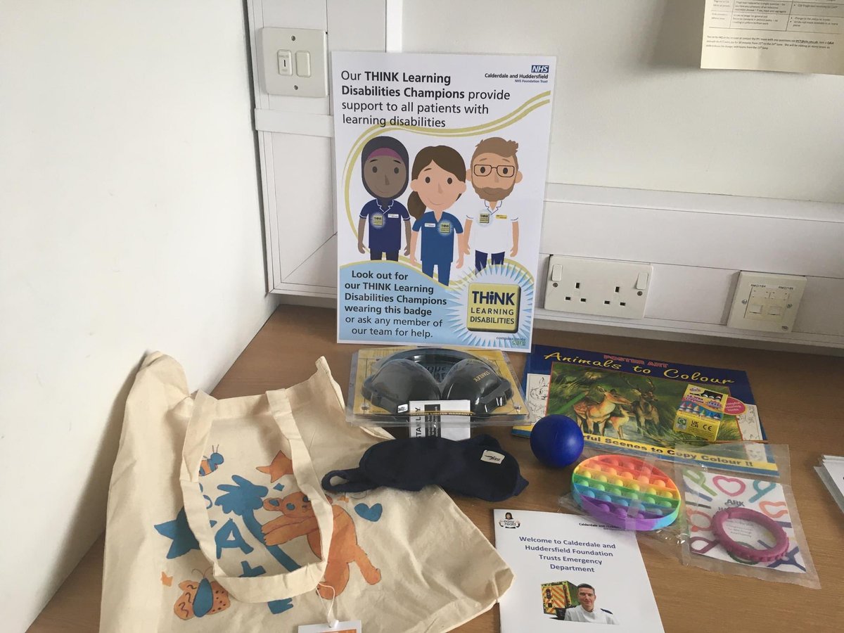Staceywilko86's tweet photo. Our amazing Emergency departments have launched the care bags this week. Providing children, young people and adults with learning disabilities/ autism with tactile items, ear defenders and an easy read leaflet to help support them with their journey through ED. @MckieAmanda https://t.co/lCxmMBITJC