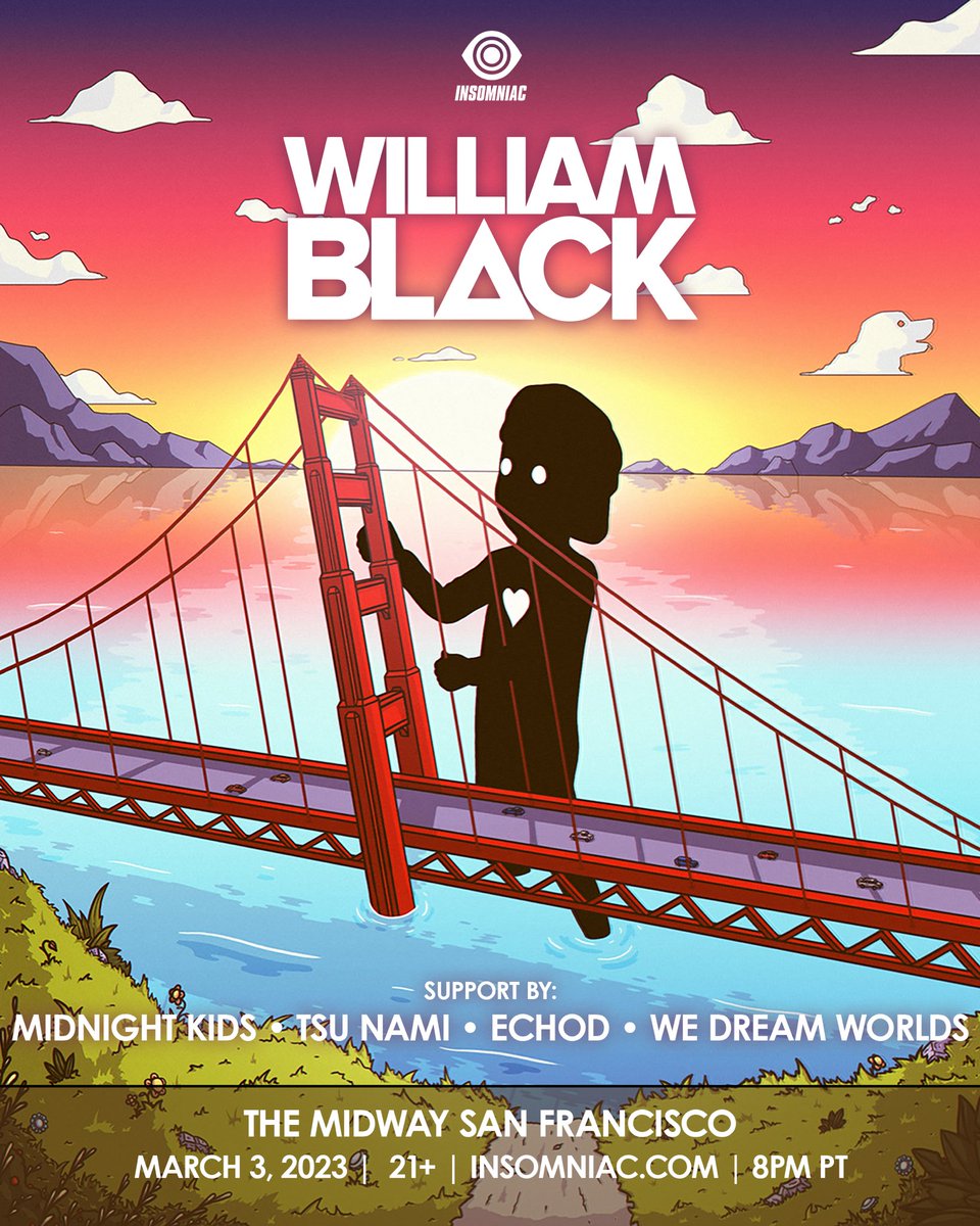 Excited to be opening the night for <a href="/itswilliamblack/">William Black</a> this Friday at <a href="/Themidwaysf/">The Midway SF</a> 🌅 Playing alongside him + icons <a href="/midnightkids/">Midnight Kids</a> and <a href="/TSUNAMIMUSICx/">TSU NAMI</a> 💞🫶🏼 

This is gonna be a special one, come out early and dance with me!