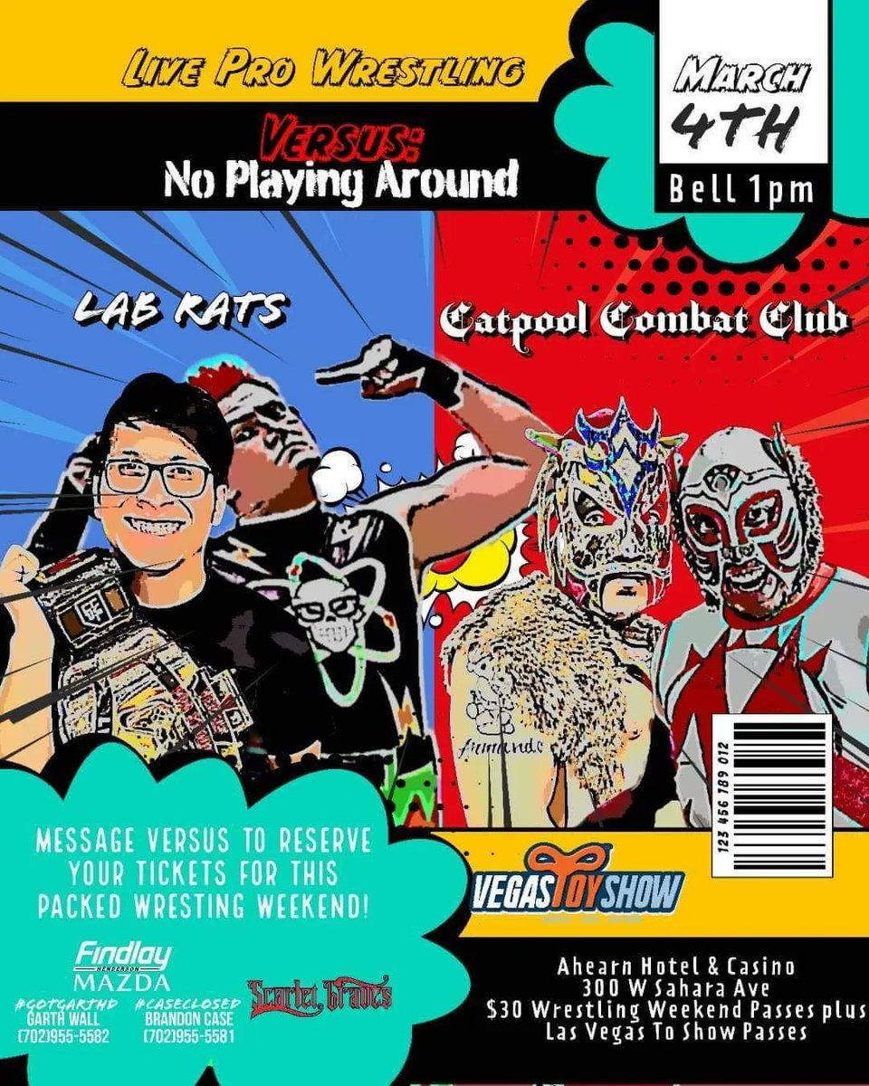 thisiskidisaac's tweet photo. This Saturday! The Lab Ratz take on Catpool Combat Club! These catz won't catch-as-catch-can these ratz so easily 🐭🐈 #labratz🧪🐀
Also you'll see your new Lvlup Expo champ this sunday! 👀 https://t.co/dyzDplewsd