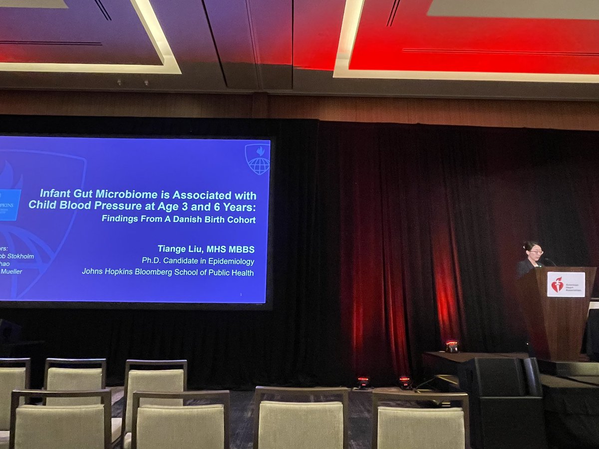 LianneChen97's tweet photo. Tiange @tiangeliu_ just presented their exciting finding that Infant Gut Microbiome Is Associated with Child Blood Pressure at Age 3 and 6 years in A Danish Birth Cohort. The association can be modified by breastfeeding duration.
#EPILifestyle23  #JAHA_MeetingReport @JAHA_AHA https://t.co/PW4qroZa4d