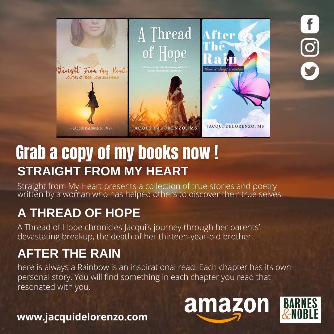 jacquiannd's tweet photo. I My mission remains the same, which is to guide each student to gain healthy self-esteem and success in their journey through life.

Support my journey as an author. Buy one of my books now! 

#JacquiDeLorenzo #Author #Counselor #SupportAuthors #Inspiration https://t.co/FKQEKbWJWS