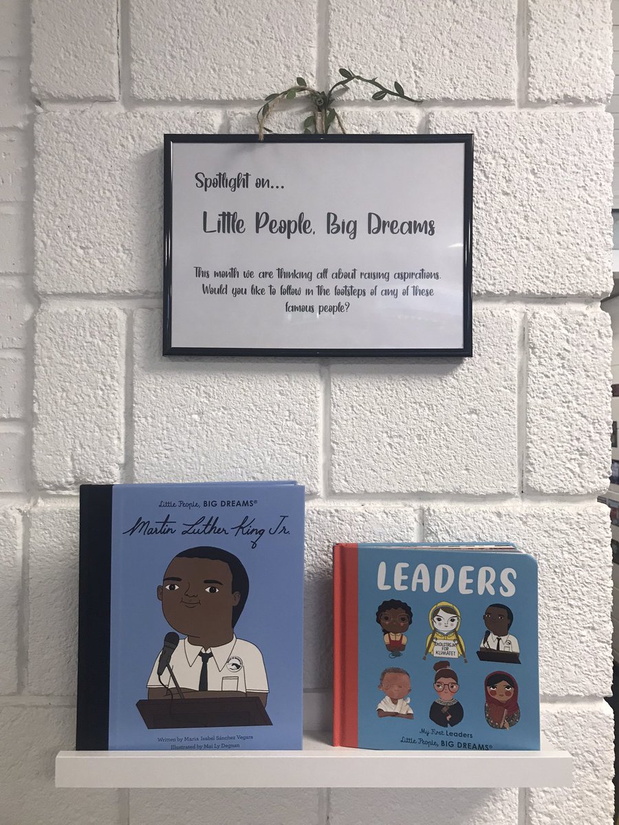 BranstonInfant1's tweet photo. 🎉A new month calls for a new #SpotlightOnReading display. This month we are raising aspirations with a selection of books from the #LittlePeopleBigDreams collection. #LincolnshireReadingPledge @WSHEnglishHub https://t.co/JMyCk4Tyqk