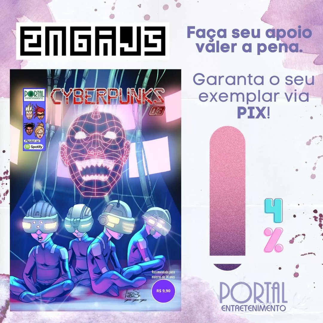 portalhqs's tweet photo. ©️yberpunks #03 chegou ao #Engaje🔺
🅰️jude as obras #Cyberpunks 03 e O Gato 02 a saírem para o papel📚
#cyberpunks #gato #ogato #Entretenimento #hq #hqs #novidades #quadrinhos #apoie #PortalEntretenimento https://t.co/YGoKwNxiNj