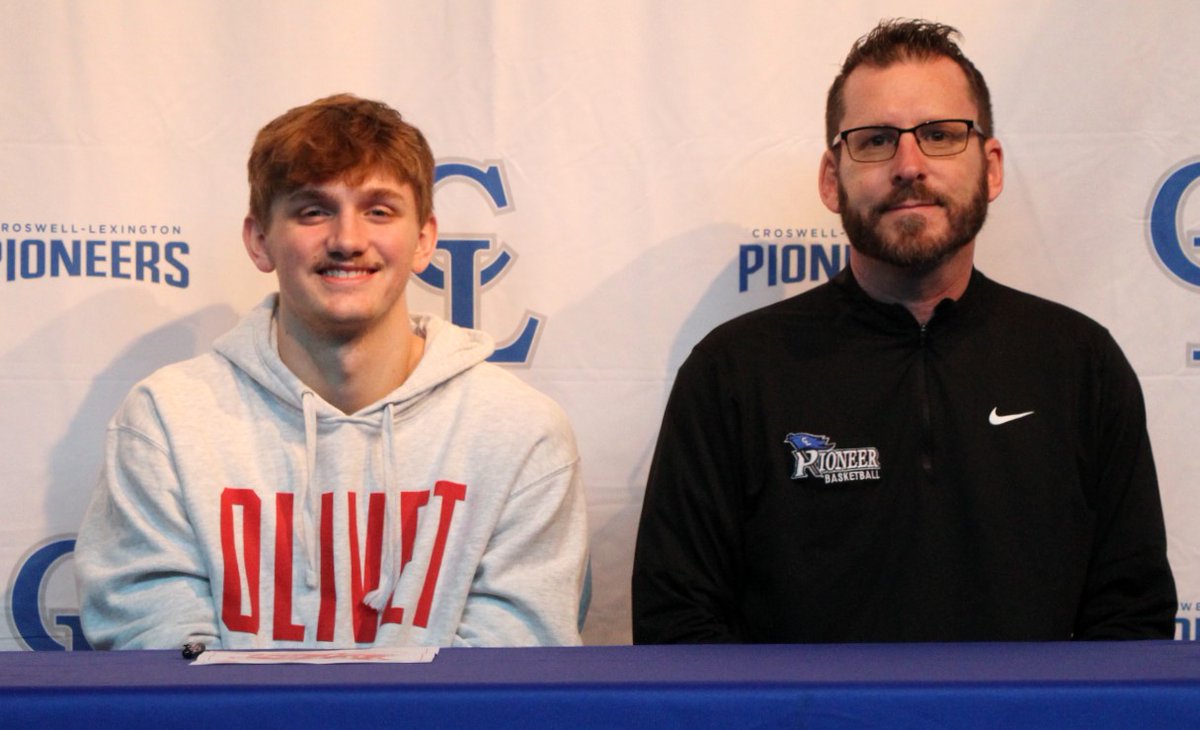 Mike Gallagher (@sanilacsports) on Twitter photo Congratulations to Croswell-Lexington's Trey Kolakovich, who, on Monday, signed his National Letter of Intent to play basketball at Olivet College!
More photos here: facebook.com/scnsports
Story here: sanilaccountynews.mihomepaper.com/articles/kolak… Congratulations to Croswell-Lexington's Trey Kolakovich, who, on Monday, signed his National Letter of Intent to play basketball at Olivet College!
More photos here: facebook.com/scnsports
Story here: sanilaccountynews.mihomepaper.com/articles/kolak…