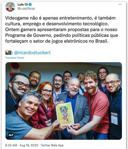 Na campanha, o Lula reconhecia a importância da indústria de games. 

Hoje, o Fernando Haddad disse que irá desfazer a desoneração de impostos em videogames. 

Eu queria muito ver a cara desses gamers que se encontraram com o Lula agora!

É o PT contra a inovação!