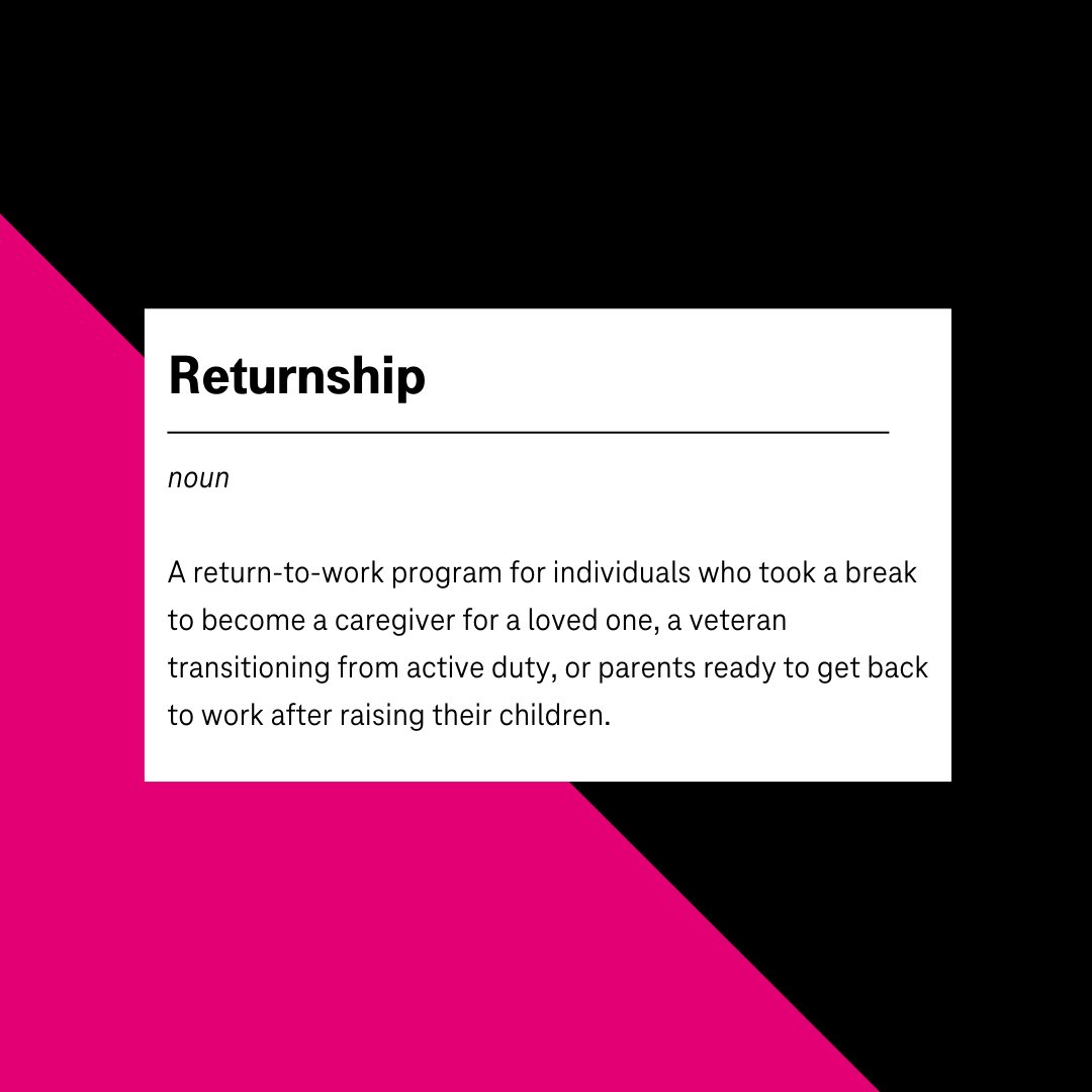 Are you looking for a Returnship Program? <a href="/TMobile/">T-Mobile</a> just opened their applications: ms.spr.ly/60115YPzv
