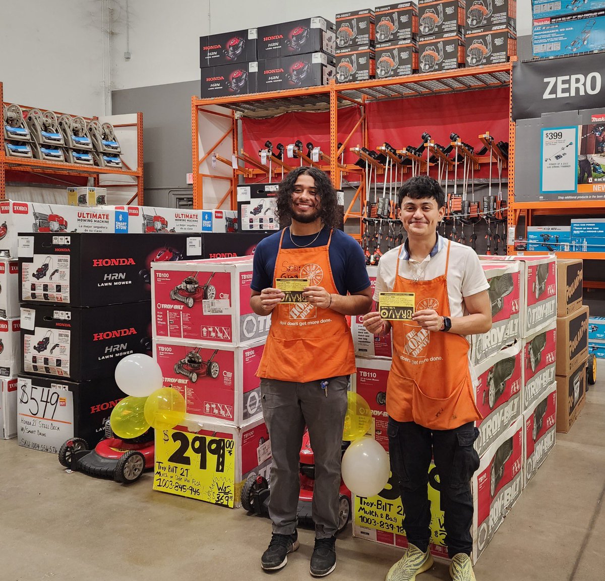 BRAVO to Sodi and Ander for executing tasks in a timely manner. Great job keeping our store looking outstanding!!! #Safetyawareness