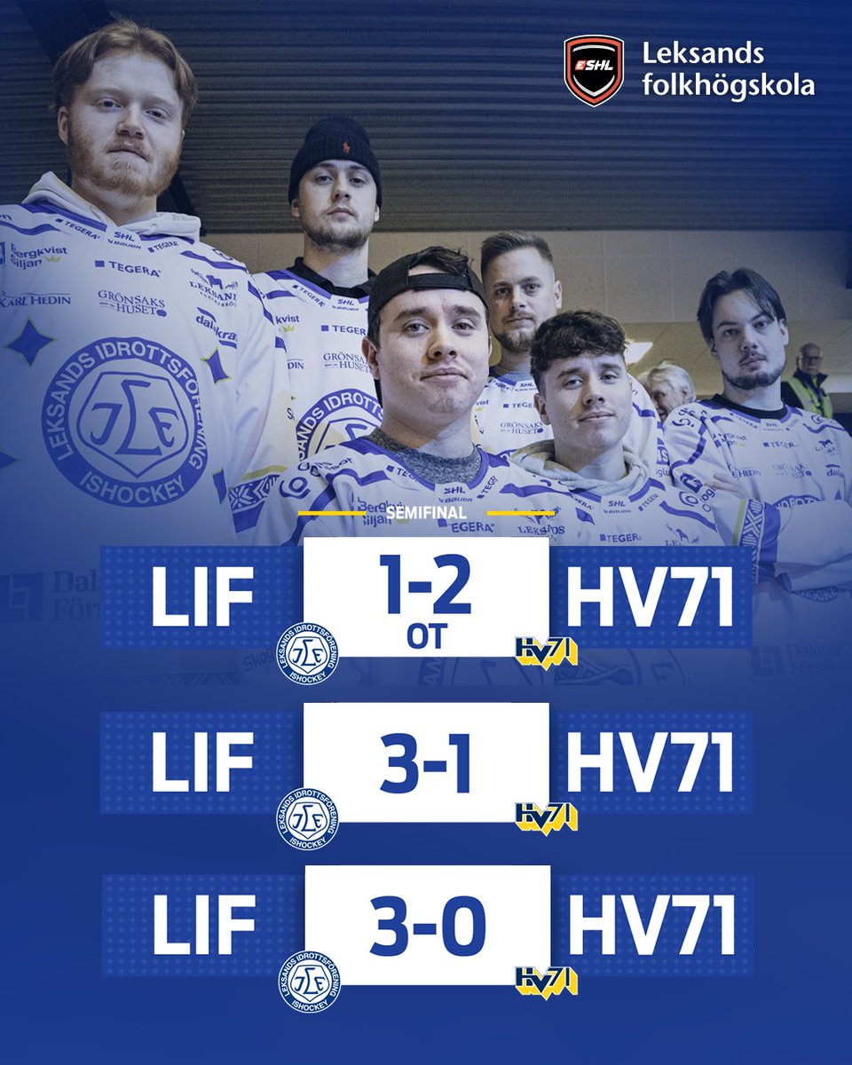 KLARA FÖR FINAL! Laget vänder matchserien och kvalificerar sig till finalspel i Stockholm nästa fredag!
<a href="/eSHLse/">eSHLse</a> @LeksandEsport 
#leksandsif