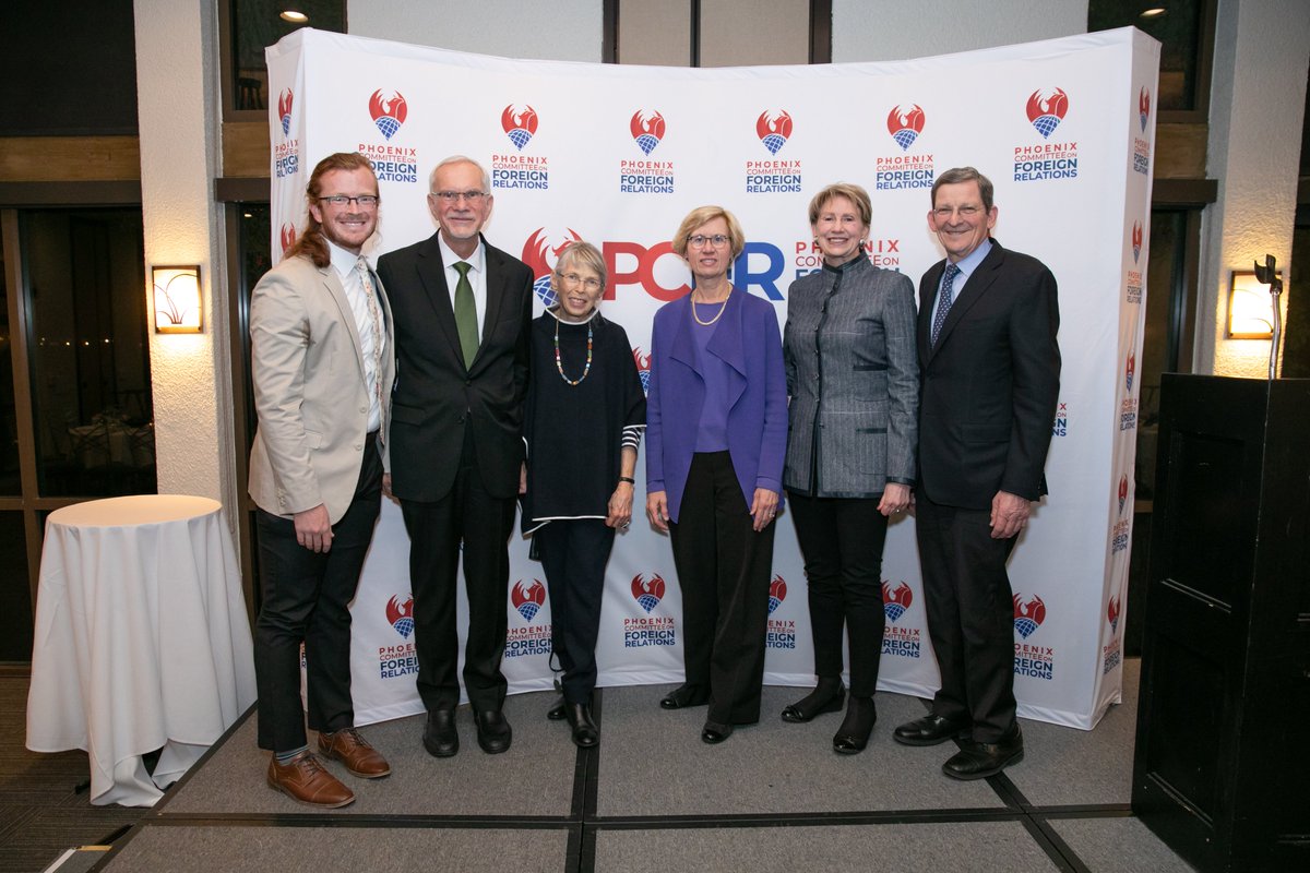 pcfrarizona's tweet photo. What a fabulous evening! Thank you to all who joined us last week for our program with Ambassadors Marc Grossman and Barbara Barrett.
📸 Take a peek at more photos from the program in our Gallery here: https://t.co/qAyFqCxGBW.
#event #photos #phoenix #ambassadors https://t.co/0qRzIRPsrG