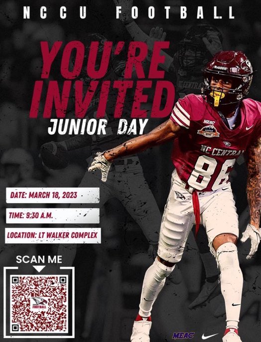 Presh8 the invite <a href="/NCCUrecruiting/">NC CENTRAL FB | RECRUITING</a> <a href="/HawkMgmt/">Coach Chris Hawk</a> <a href="/Coach_BHolmes/">Breon Holmes</a>