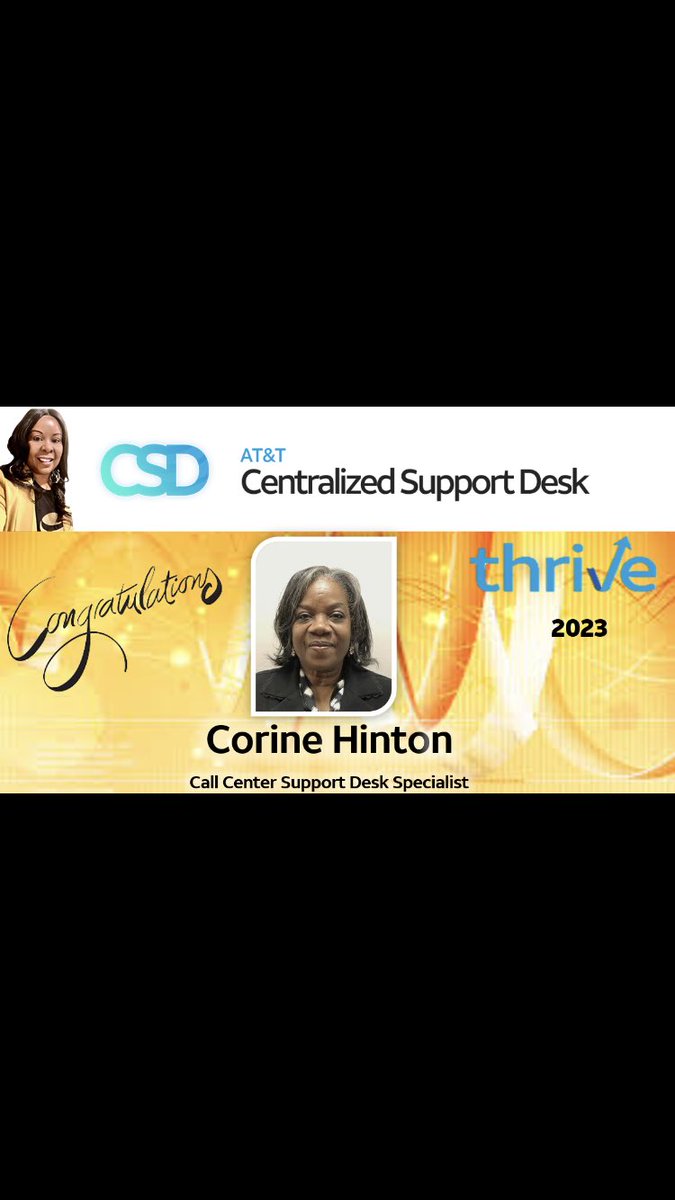 Congratulations to Corine Hinton for being a 2023 Thrive Participant!! #Time2Thrive #LifeAtAtt #GWR #GarciaCulture #CSD #DoingGreatThings 🌟🌟🌟 @CamilleCurry01 @GarciaBeProud