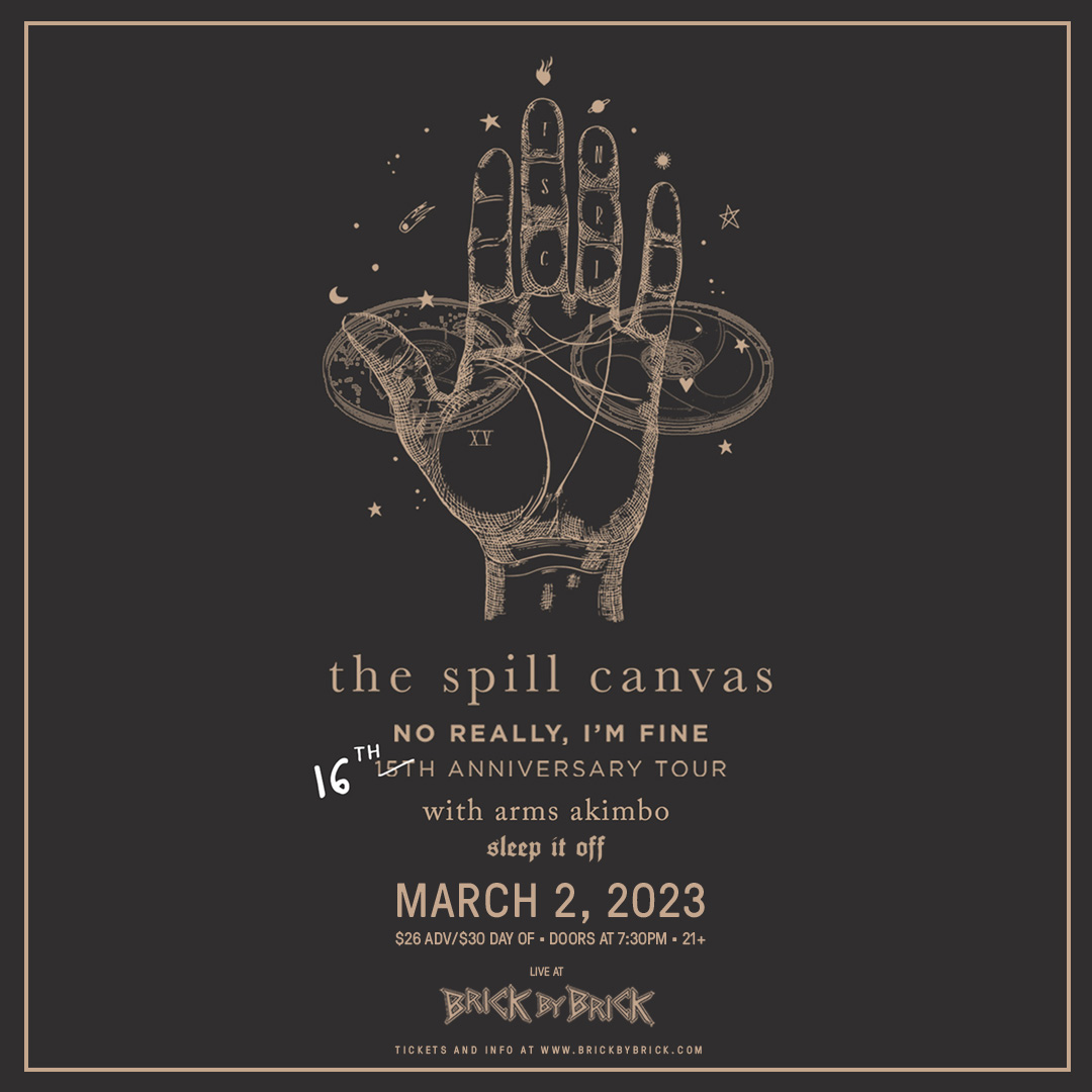 TOMORROW // @thespillcanvas with @ArmsAkimboBand and @SleepItOffCA! bit.ly/SpillCanvasSD #LiveAtBxB #TheSpillCanvas @TKObooking