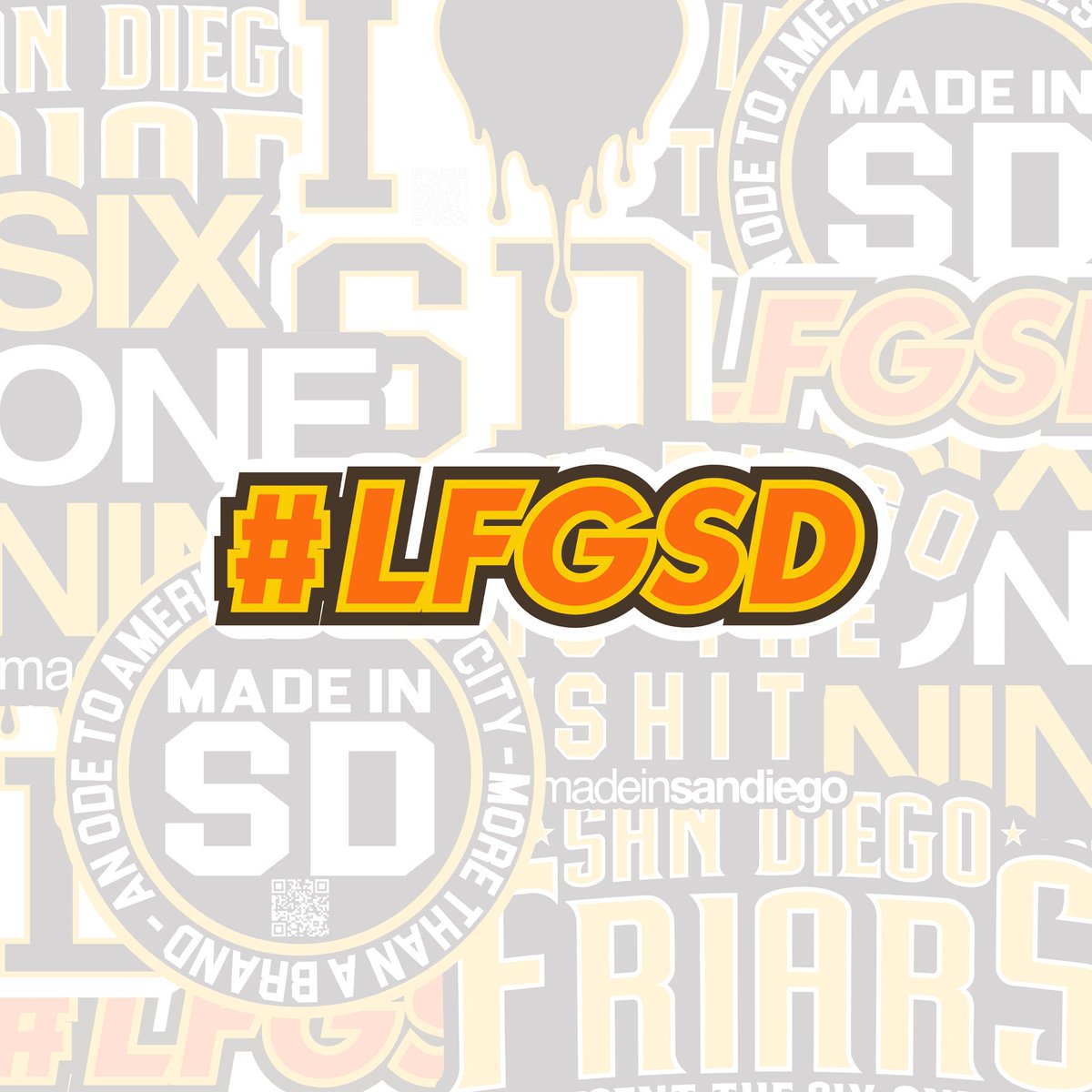 madeinsdco's tweet image. The #LFGSD 5” Stickers might be the first thing to sell out for the re-launch… we literally have one left in stock… #SanDiegoPadres #MadeinSanDiego