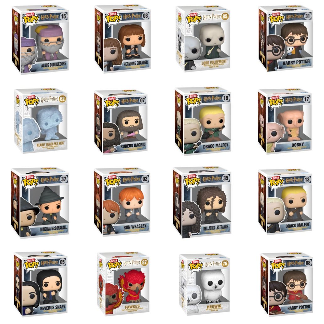 Funko POP ! on Twitter: "Glams for all 16 Harry Potter Bitty Funko POPs! The 4 at the bottom are the "Mystery POPs". Hope you unwrap one you're hoping for!