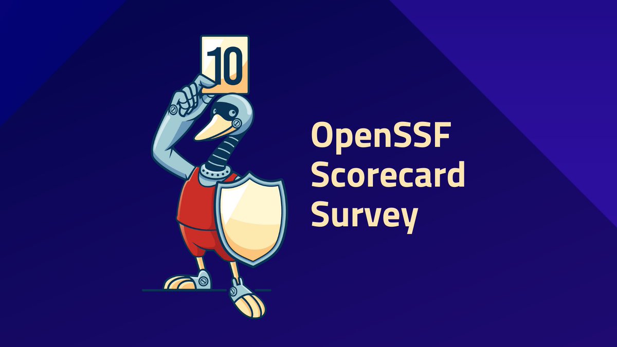 OpenSSF (@openssf) on Twitter photo Attention Scorecard Project users! <a href="/Scorecards_dev/">OpenSSF Scorecard</a> needs your input to determine which work to prioritize in the coming months. Please take a few minutes to fill out our survey at: hubs.la/Q01DRF4y0 Your responses will help us make informed decisions that benefit everyone Attention Scorecard Project users! <a href="/Scorecards_dev/">OpenSSF Scorecard</a> needs your input to determine which work to prioritize in the coming months. Please take a few minutes to fill out our survey at: hubs.la/Q01DRF4y0 Your responses will help us make informed decisions that benefit everyone