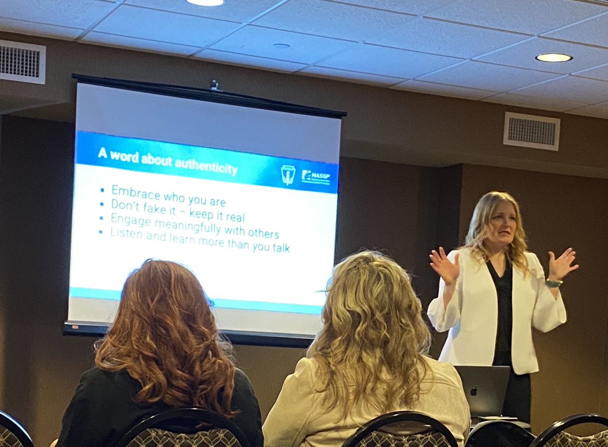 Authenticity in social media and creating 2-way communication. ⁦⁦<a href="/kris10baker/">Kristin Bogner</a>⁩ shared these topics and other timely topics as we improve our storytelling in our schools. #wls23 ⁦<a href="/KASBPublicEd/">Kansas Association of School Boards</a>⁩ ⁦<a href="/USAKansas/">USA-Kansas</a>⁩ ⁦<a href="/NASSP/">National Assoc. of Secondary School Principals</a>⁩