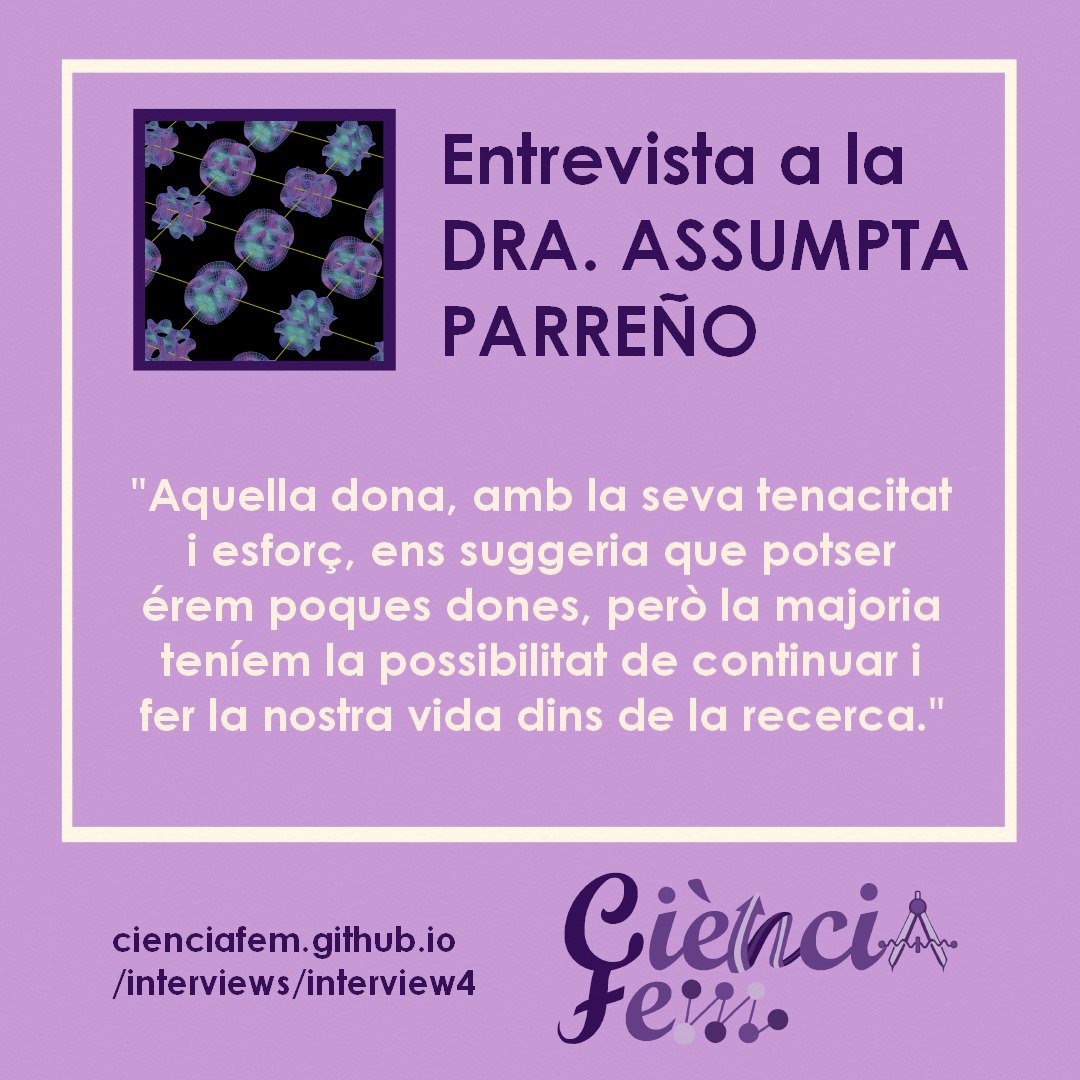 La Dra. Assumpta Parreño, prof. agregada al dept. de Física Quàntica i Astrofísica <a href="/FisicaUB/">Facultat de Física UB</a> i directora adjunta a l'<a href="/ICC_UB/">ICCUB</a> ens parla sobre què la va motivar a ser científica, els seus inicis com a investigadora i la seva línia d’investigació actual.
Link:bit.ly/3mkuvVq