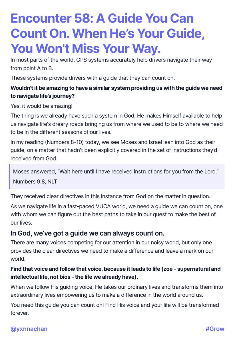 johnoajah's tweet photo. As we navigate life in a fast-paced VUCA world, we need a guide we can count on, one with whom we can figure out the best paths to take in our quest to make the best of our lives.
Here’s one guide you can count on.
#ship30for30 #KnowingHim https://t.co/vC5rKqqJUK