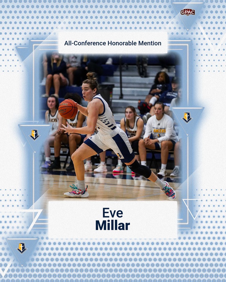 Congratulations to our very own <a href="/MillarEve/">Eve Anderson</a> for making the <a href="/GPACSports/">Great Plains Athletic Conference</a> All-Conference Honorable Mention! 🏀 #MountUp