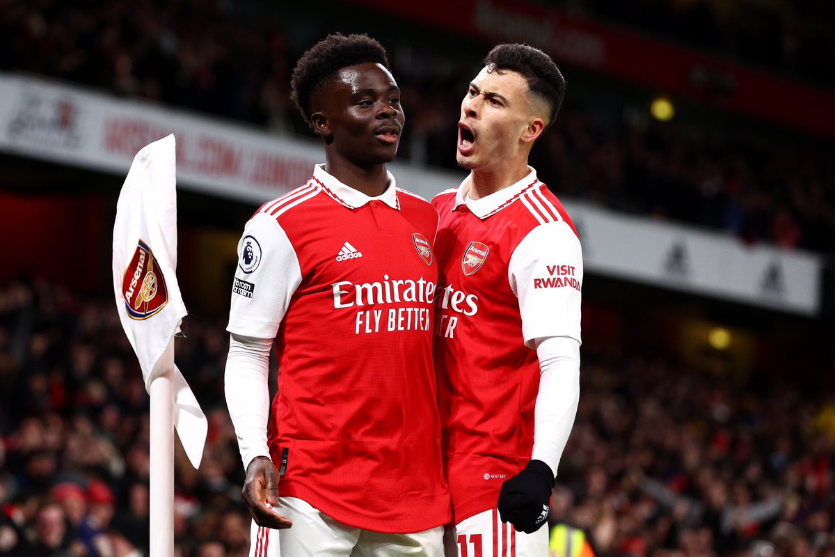 Bukayo Saka has 10 goals and 9 assists this season 🏴󠁧󠁢󠁥󠁮󠁧󠁿

Gabriel Martinelli has 11 goals and 3 assists too 🇧🇷

Both 21-year-old, both Arsenal future as Gabriel has already signed a new long term deal… and Saka will do the same very soon ⚪️🔴 #AFC