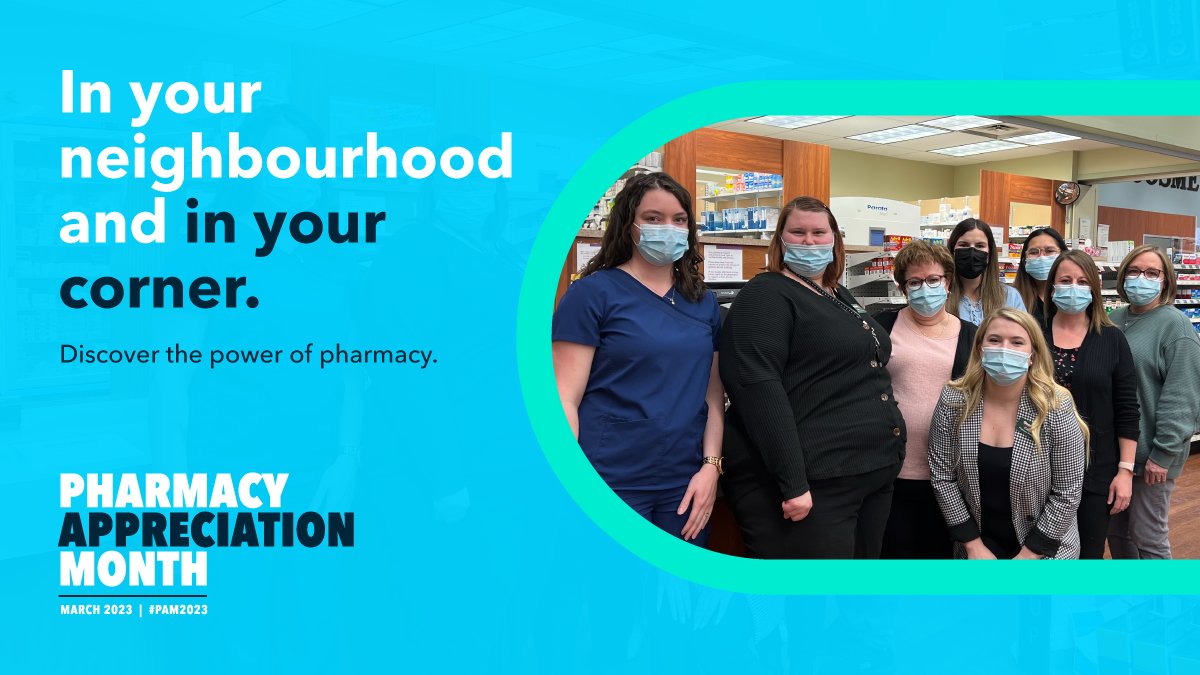 bc_pharmacy's tweet image. March is Pharmacy Appreciation Month! Pharmacists are the most accessible health-care provider, present communities throughout the province. Many are open late, even on weekends and holidays. Take the time to say #ThankYouPharmacy to your favourite pharmacist! #PAM2023