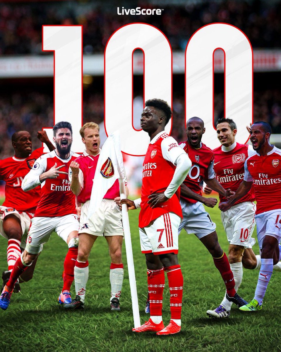 In the history of the English football league, no other team has ever scored 100 wins against a single opponent (Everton) before Arsenal achieved this remarkable feat. Bravo! 🔴👏 #ARSEVE