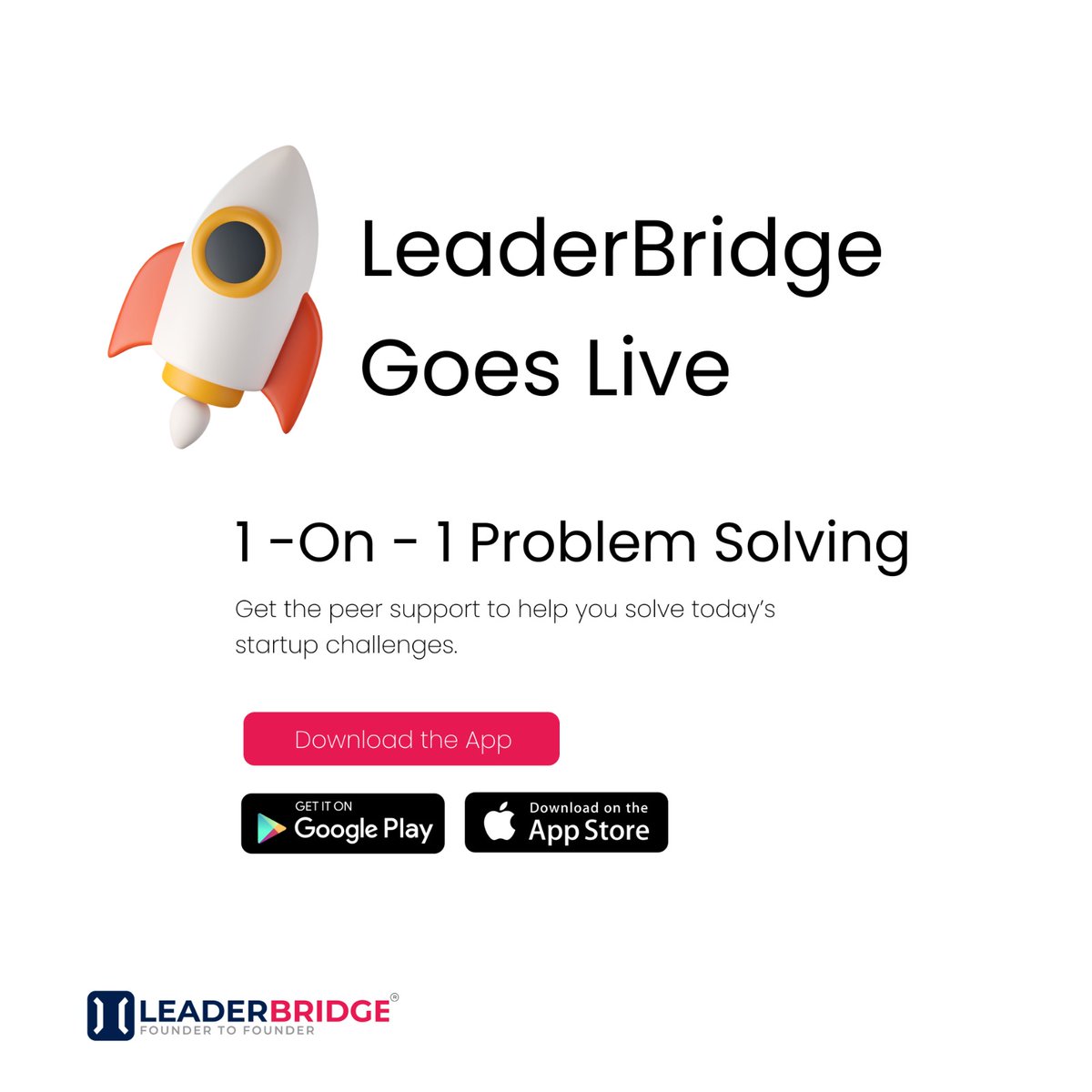 LeaderBridge's tweet photo. We are excited to announce that LeaderBridge has gone live today!
We are excited to welcome our early adopters to our 1-on-1 problem-solving platform.
For more details, please check out our website https://t.co/j76inmuOAA.
#LeaderBridge #launch #startups https://t.co/TtM9elUKi5