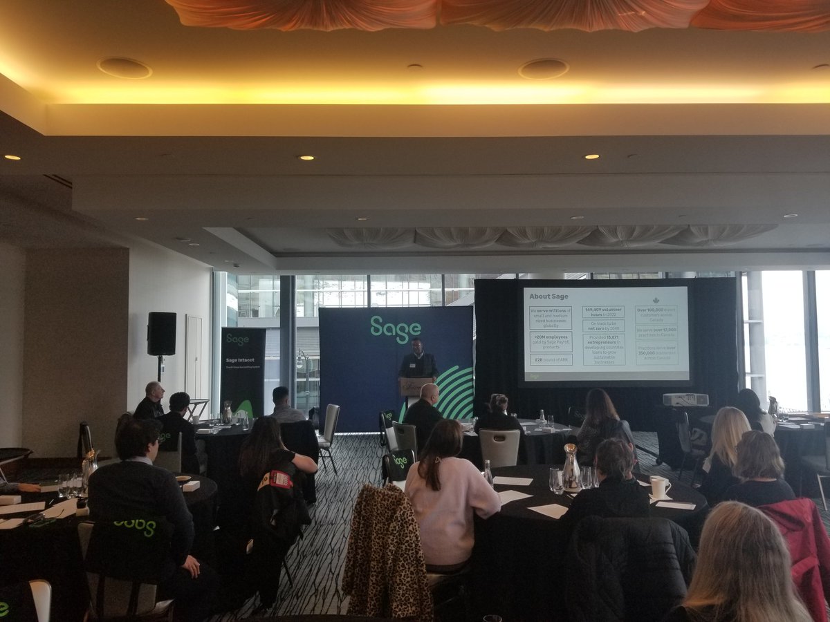 Happening now! Sage for Accountants Roundtable  <a href="/Harpaul_Lehry/">Harpaul Lehry</a> kicking it off with insights on Sages' commitment to Canadian Accountants #Accounting #CPA #Cloud #Vancouver