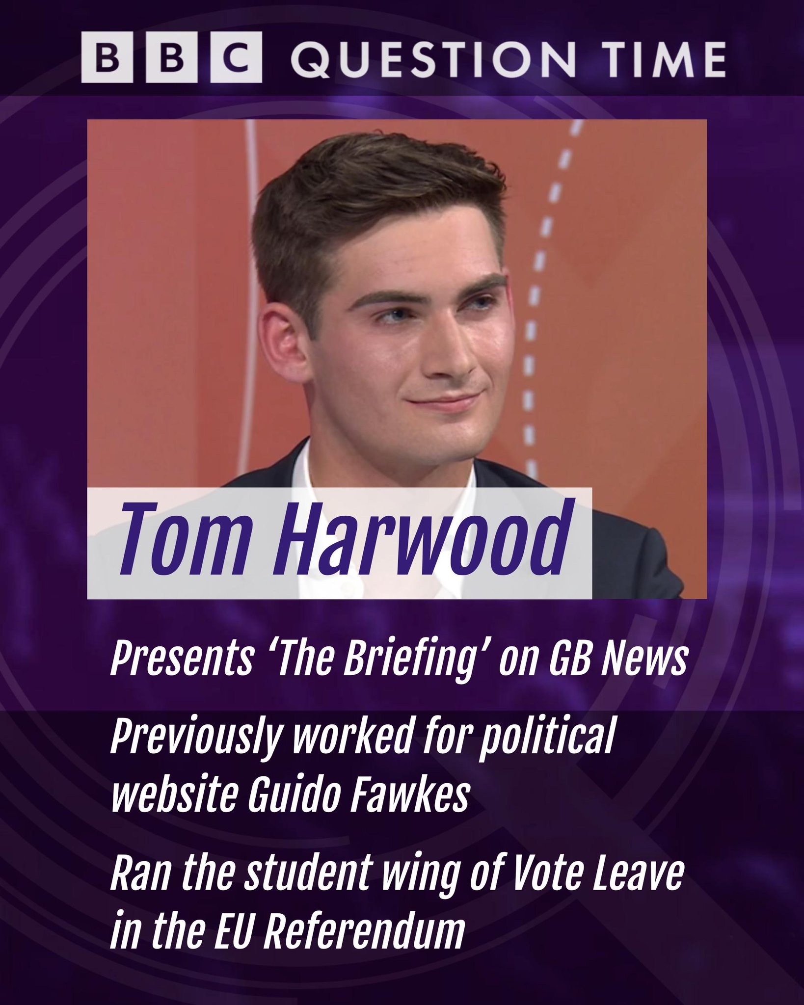 BBC Question Time on Twitter "Journalist and commentator tomhfh will