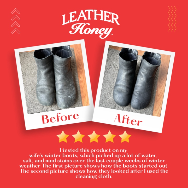 Try Leather Honey on your favorite leather products to see the astonishing effects it does in restoring your leather’s shine and durability. 

Trust the #1 Selling Leather Care Products on Amazon. 👍

Order now and see the difference for yourself. 

LeatherHoney.com