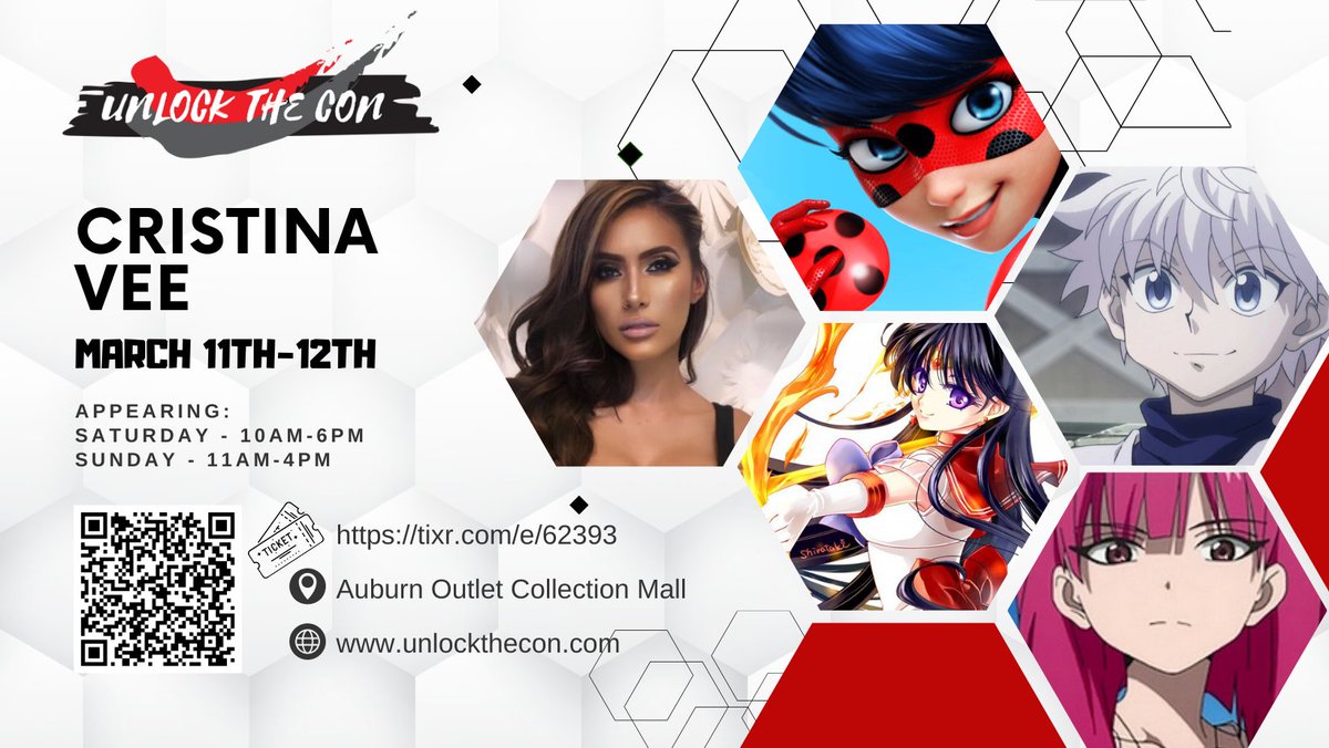 Unlock the Con (@unlockthecon) on Twitter photo Happy March!! 🍀Kicking off the month, we have the Marvelous Cristina Vee & joining her, the ever so energetic, Bryce Papenbrook! <a href="/CristinaVee/">Cristina Vee Valenzuela</a> <a href="/BrycePapenbrook/">Bryce Papenbrook</a> SAVE THE DATES! MARCH 11TH & 12TH!!!
tixr.com/e/62393
unlockthecon.com/pages/celebrit… Happy March!! 🍀Kicking off the month, we have the Marvelous Cristina Vee & joining her, the ever so energetic, Bryce Papenbrook! <a href="/CristinaVee/">Cristina Vee Valenzuela</a> <a href="/BrycePapenbrook/">Bryce Papenbrook</a> SAVE THE DATES! MARCH 11TH & 12TH!!!
tixr.com/e/62393
unlockthecon.com/pages/celebrit…