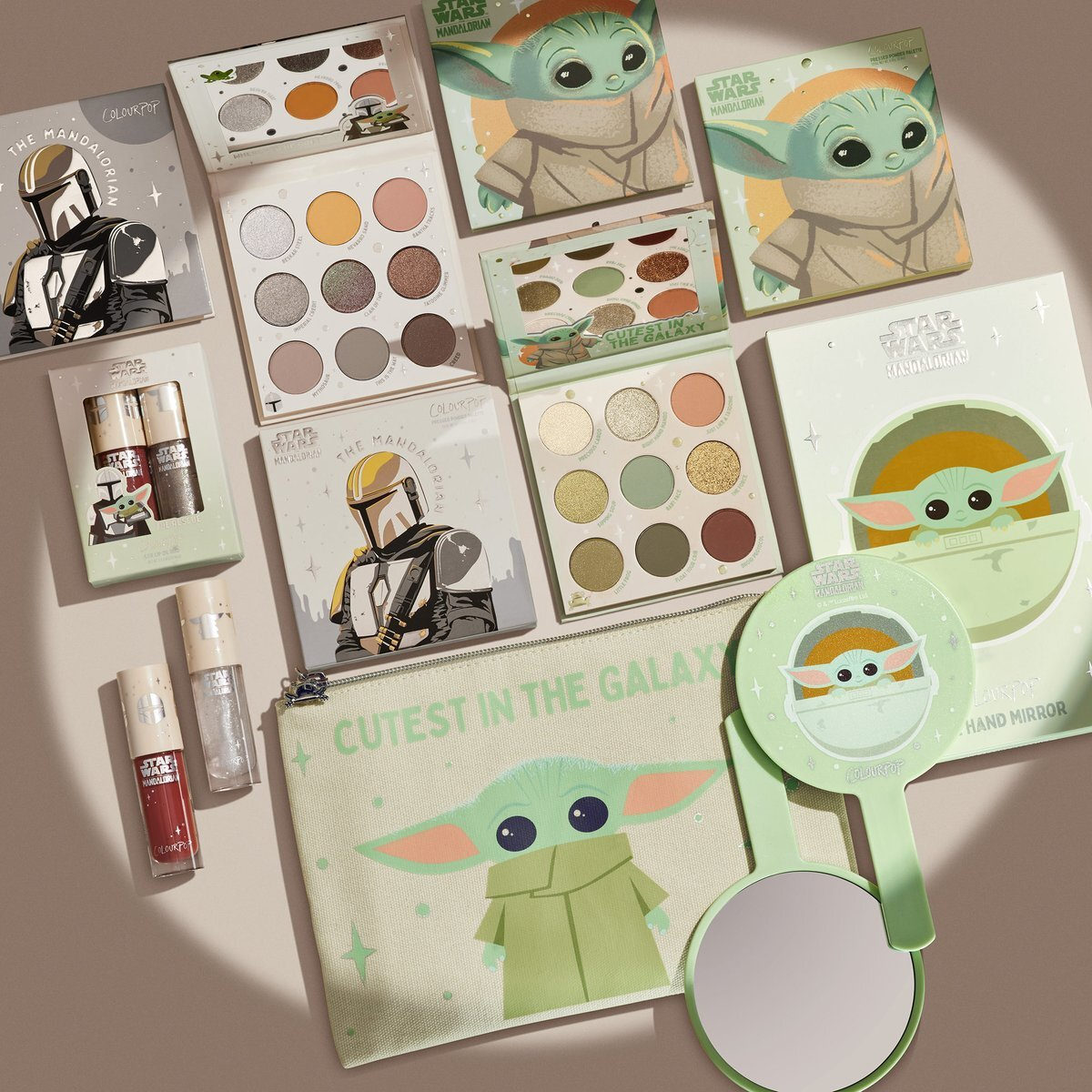 #SURPRISEGIVEAWAY ✨ 
🖤💫💚 5 lucky winners will receive the FULL ColourPop Collection inspired by The Mandalorian™ AND palette inspired by The Child!

HOW TO ENTER ⬇️
💫  Like & RT
💫  Reply with your favorite character from The Mandalorian™