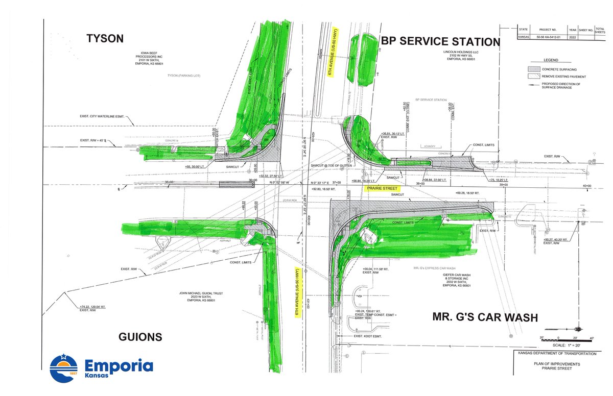 CityofEmporiaKS's tweet image. For information on the upcoming KDOT 6th Ave. and Prairie Street Improvements Project, visit emporiaks.gov/CivicAlerts.as….