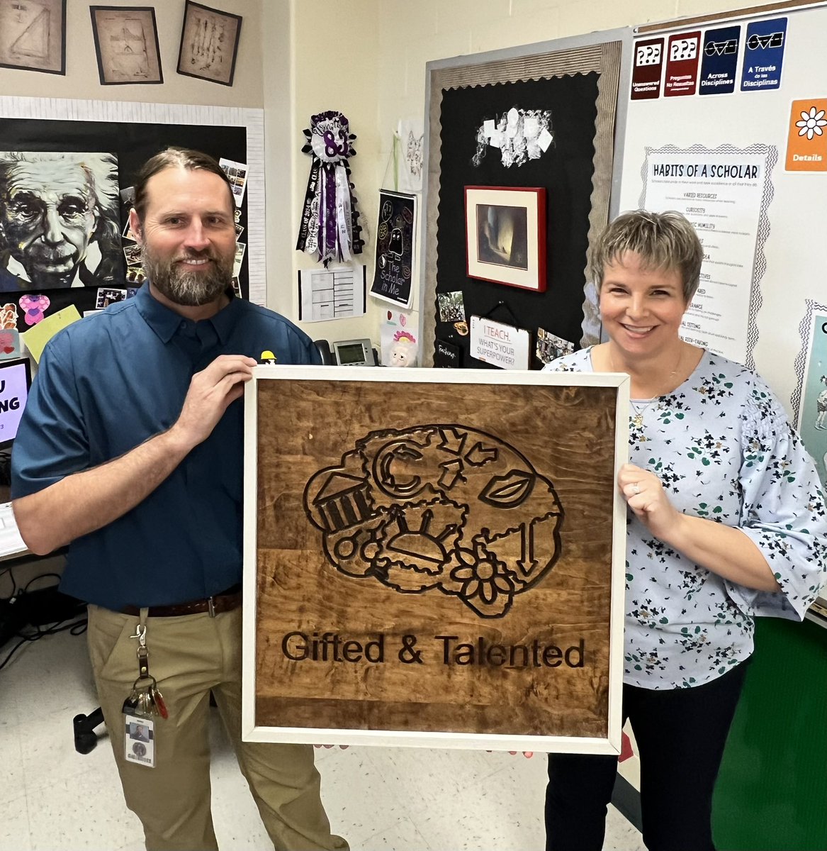What an amazing gift to receive from <a href="/woodshop_paul/">Mr Paul</a> from <a href="/NISDCCA/">CCA High School</a> I can not wait to find the perfect spot to hang it in our classroom. Truly a piece of art work. Thank you! <a href="/NISDGTAA/">NISD GT & AA</a> <a href="/NISD/">Northside ISD</a> <a href="/NISDDriggers/">Rita Kay Driggers ES</a>