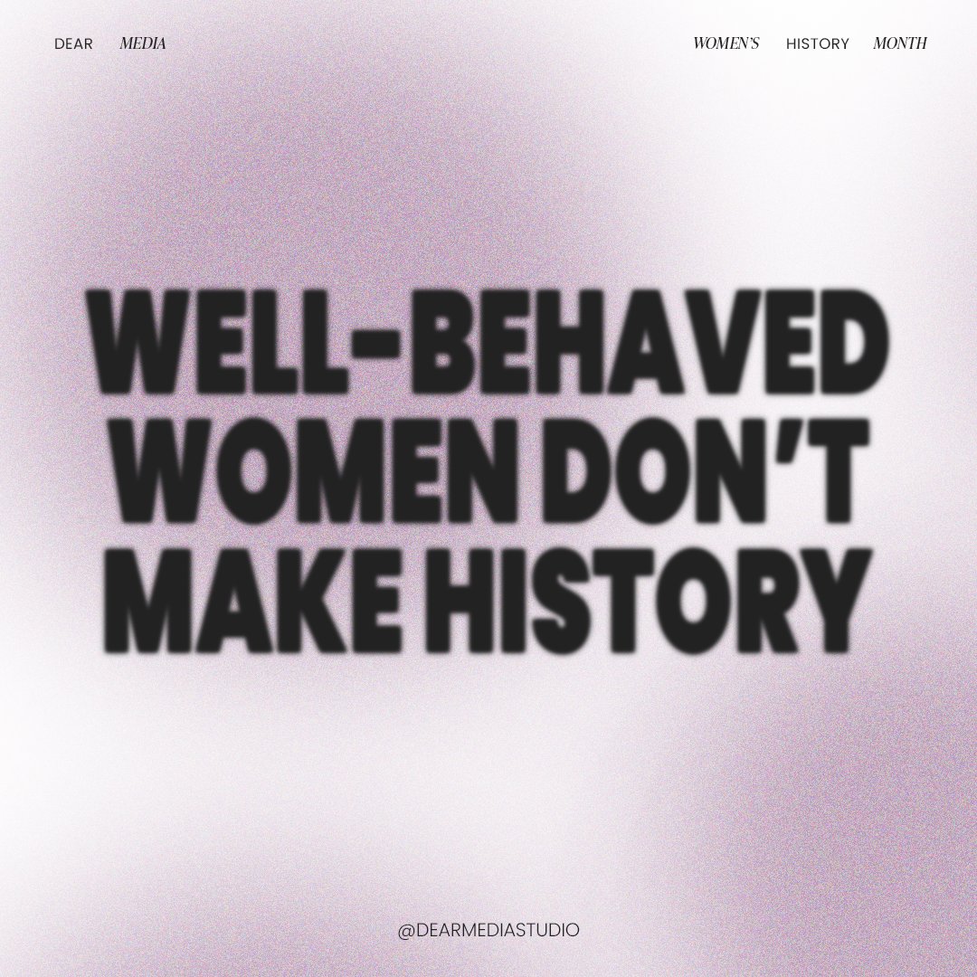 dearmediastudio's tweet photo. This Women’s History Month we’re celebrating the women who are telling our stories. Tag the first woman who comes to mind below ⬇️ https://t.co/LdjGErsNXb