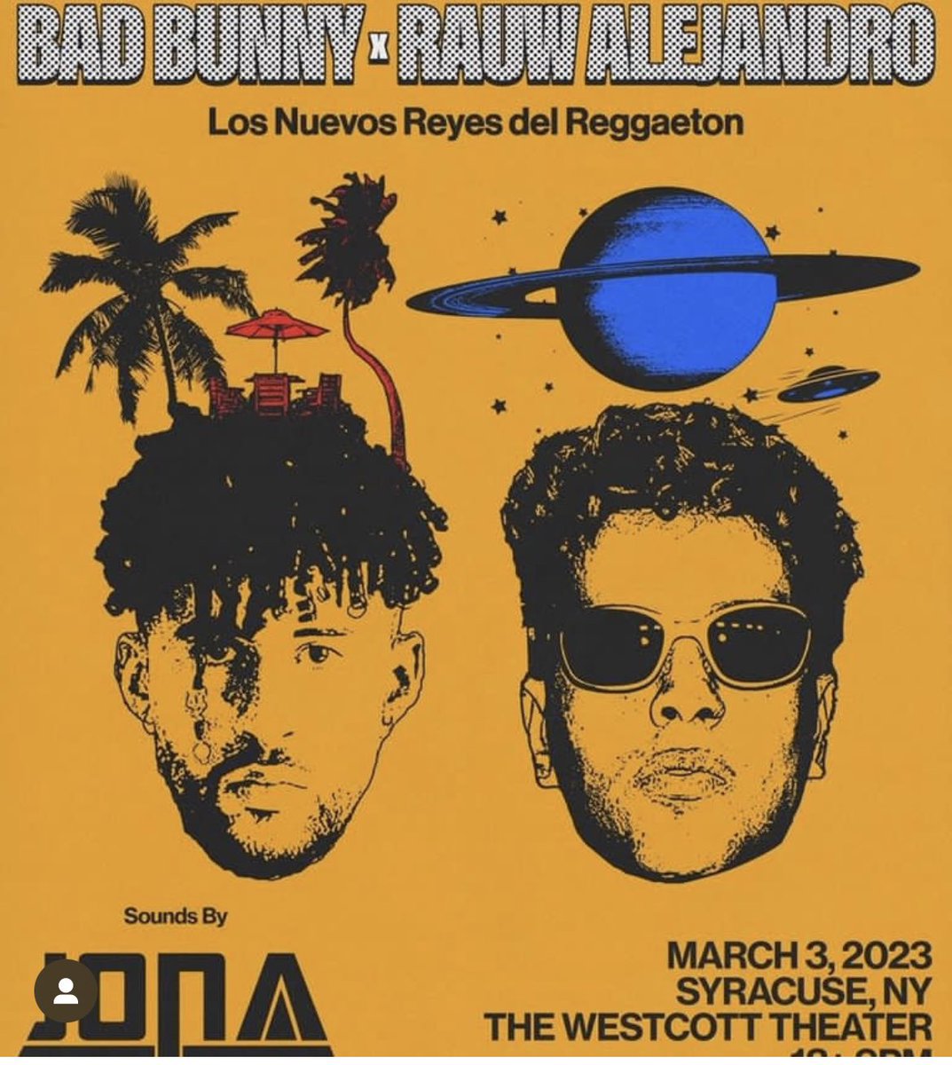 WestcottSYR's tweet photo. This weekend at The Westcott Theatre! 
We have:

Noche en Verano Sin Ti presenting a Bad Bunny X Rauw Alejandro dance party on Friday the 3rd

Followed by @AqueousBand with @official_litz on Saturday the 4th! 

#livemusic #Syracuse #SU #JamBand #Reggaeton #humpdaymood #music https://t.co/wPn3KpOQ33