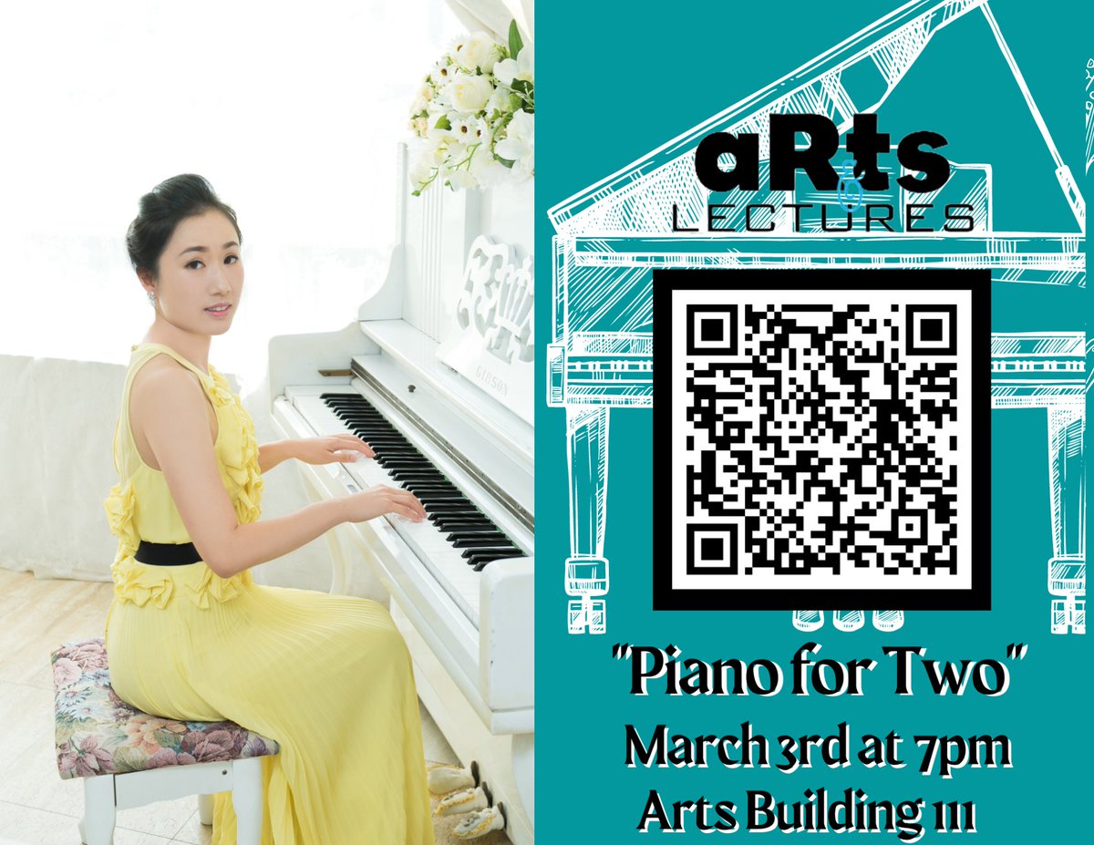 CSUSM_AandL's tweet photo. Our next event this week features our very own CSUSM staff, Dr. Ching-Ming Cheng and her dear friend Dr. Janet Kao! Join us, March 3rd at 7pm in the Arts 111 for "Piano for Two"! https://t.co/Ts4G3zfv9a