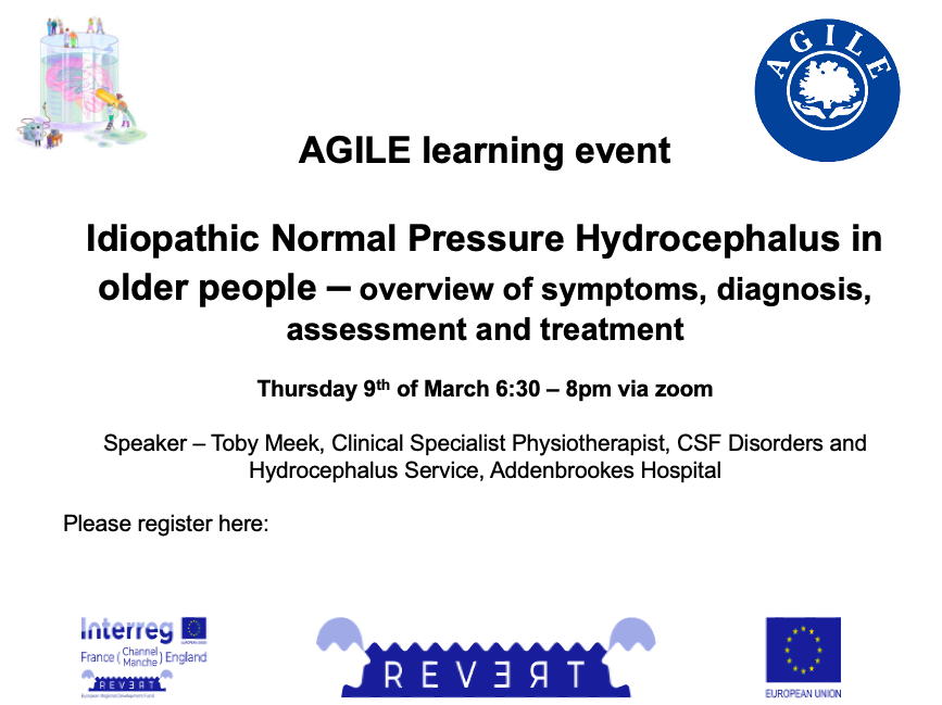 1 week until our webinar on Idiopathic Normal Pressure Hydrocephalus in older people

Sign up now!

 tinyurl.com/yc3mjdmu