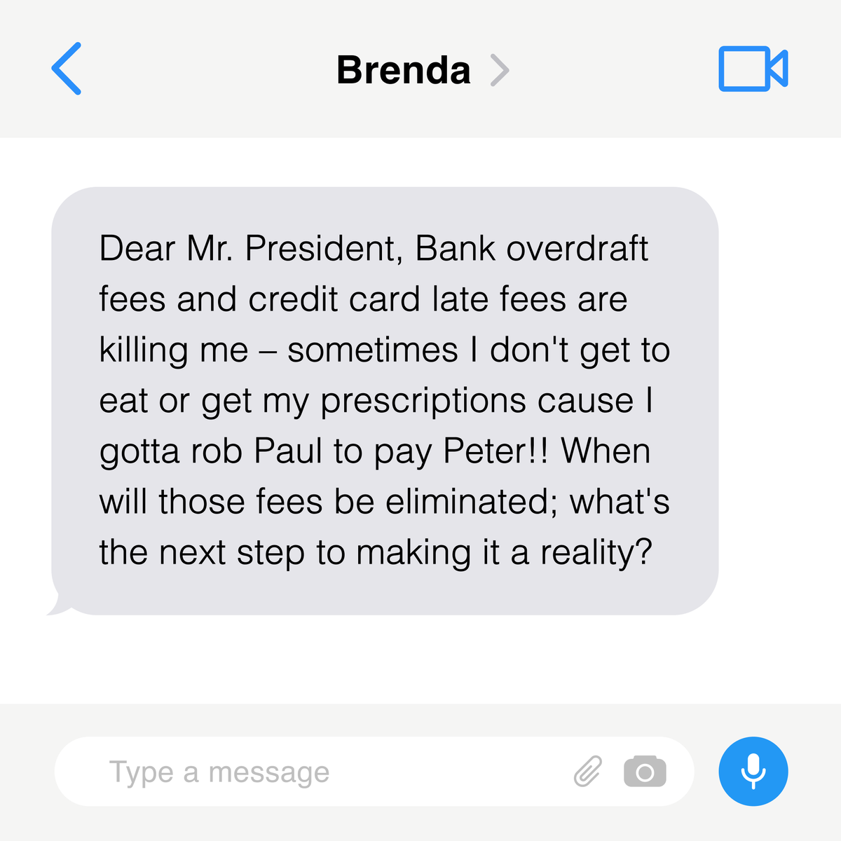 Like Brenda shared, hidden junk fees can add up and cause real pain.
 
We’re cutting credit card late fees by 75%.
 
The next step is for Congress to pass my Junk Fees Prevention Act.