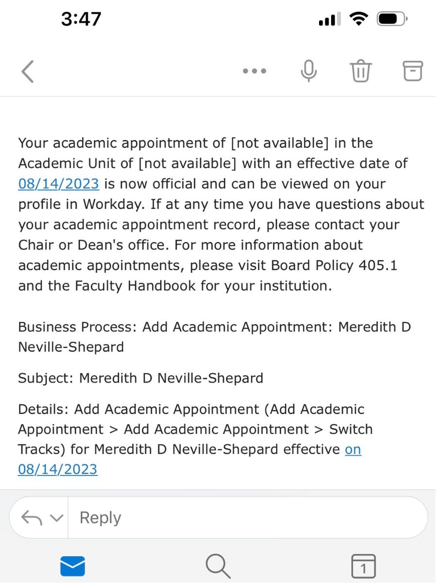 Although I signed the contract back in Jan., it was this vague Workday email that finally gave me the confidence to post this news (you can't undo things in Workday, right?). This fall, I will start as a tenure track Assistant Professor of Communication at UArk!